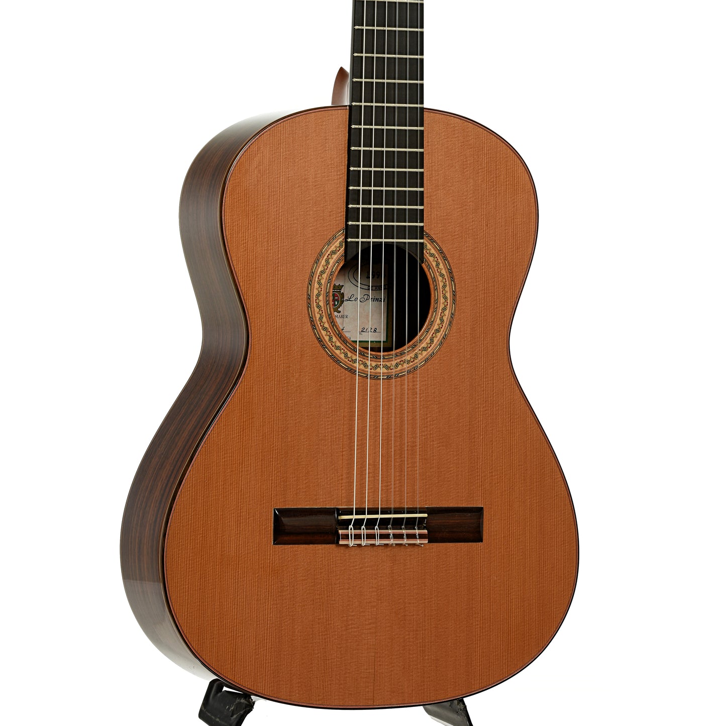Front and side of LoPrinzi International Concert Classical Guitar