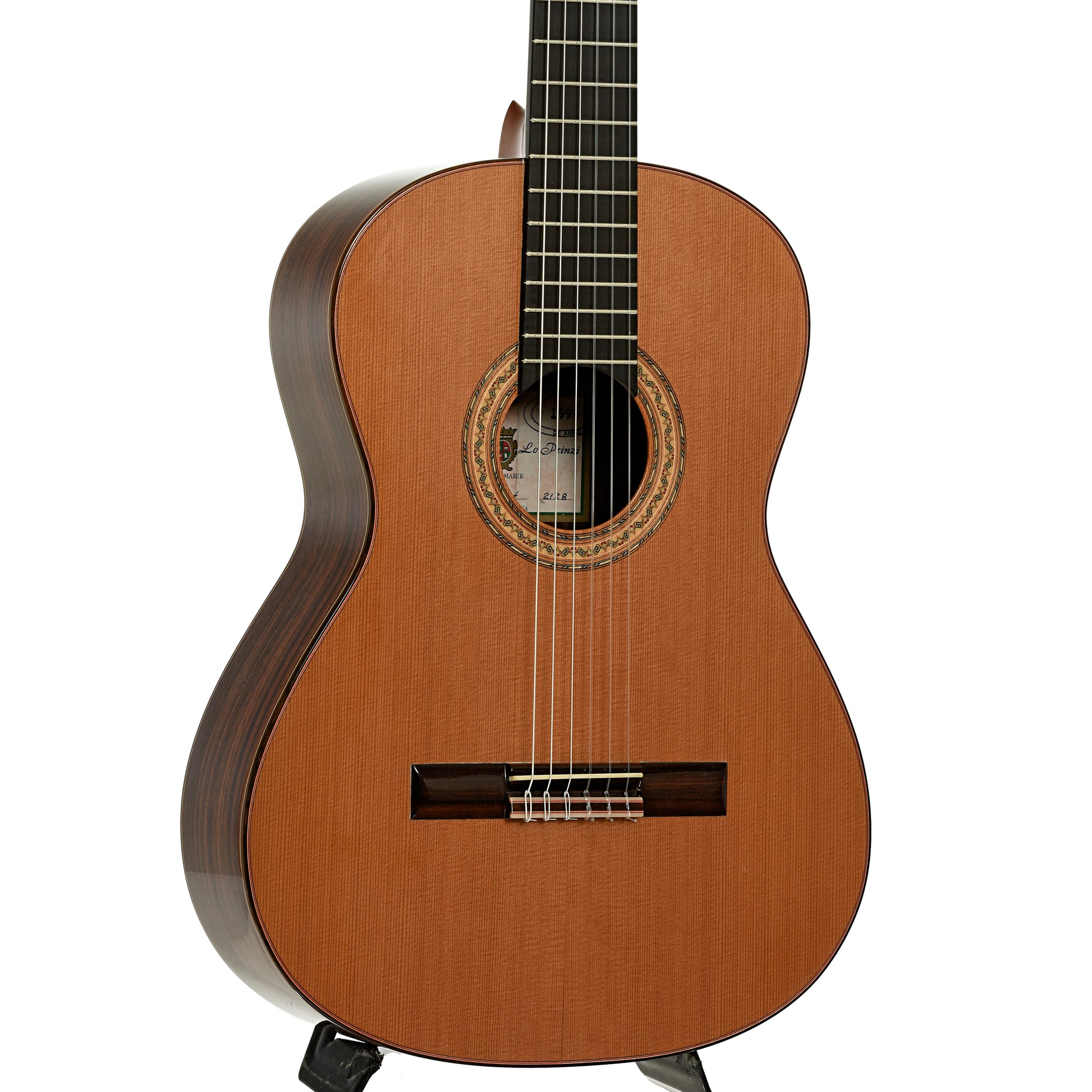 Front and side of LoPrinzi International Concert Classical Guitar