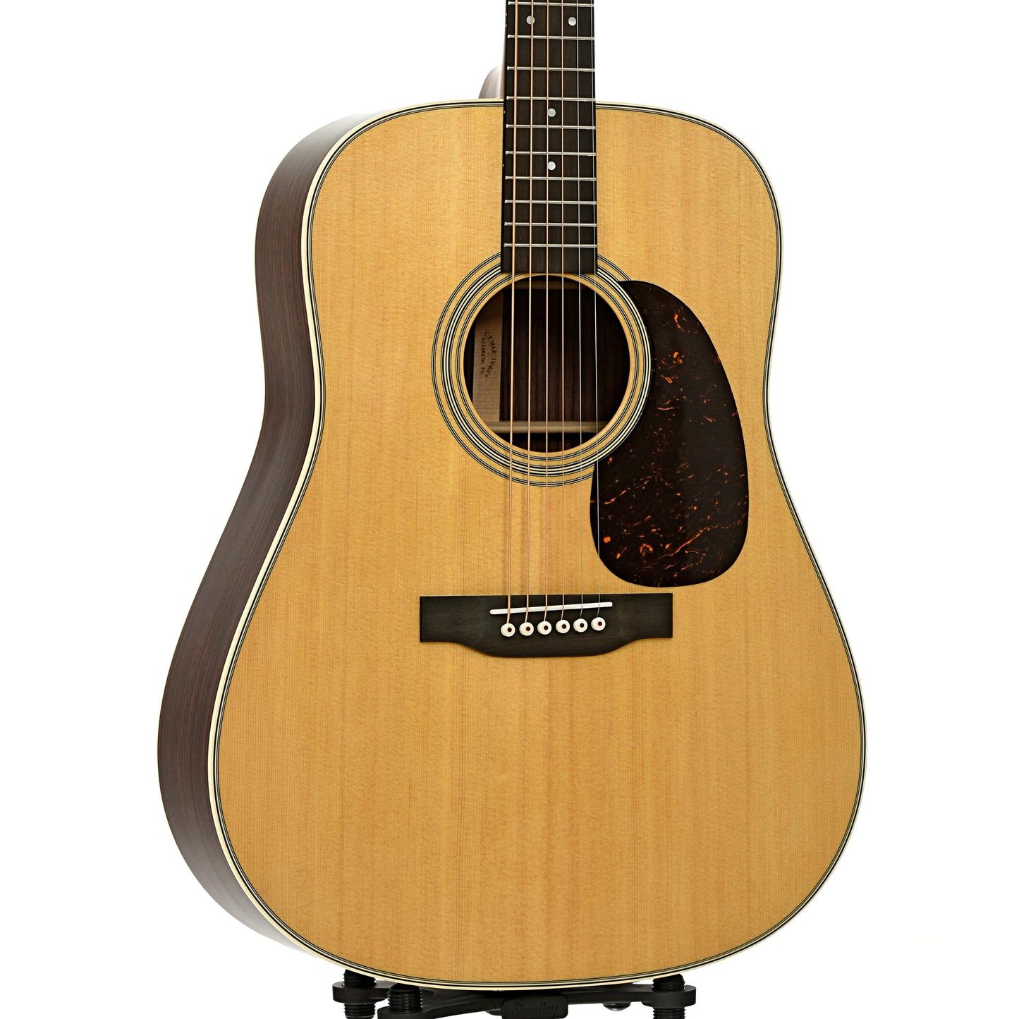 Front and side of Martin D-28 Satin Acoustic Guitar