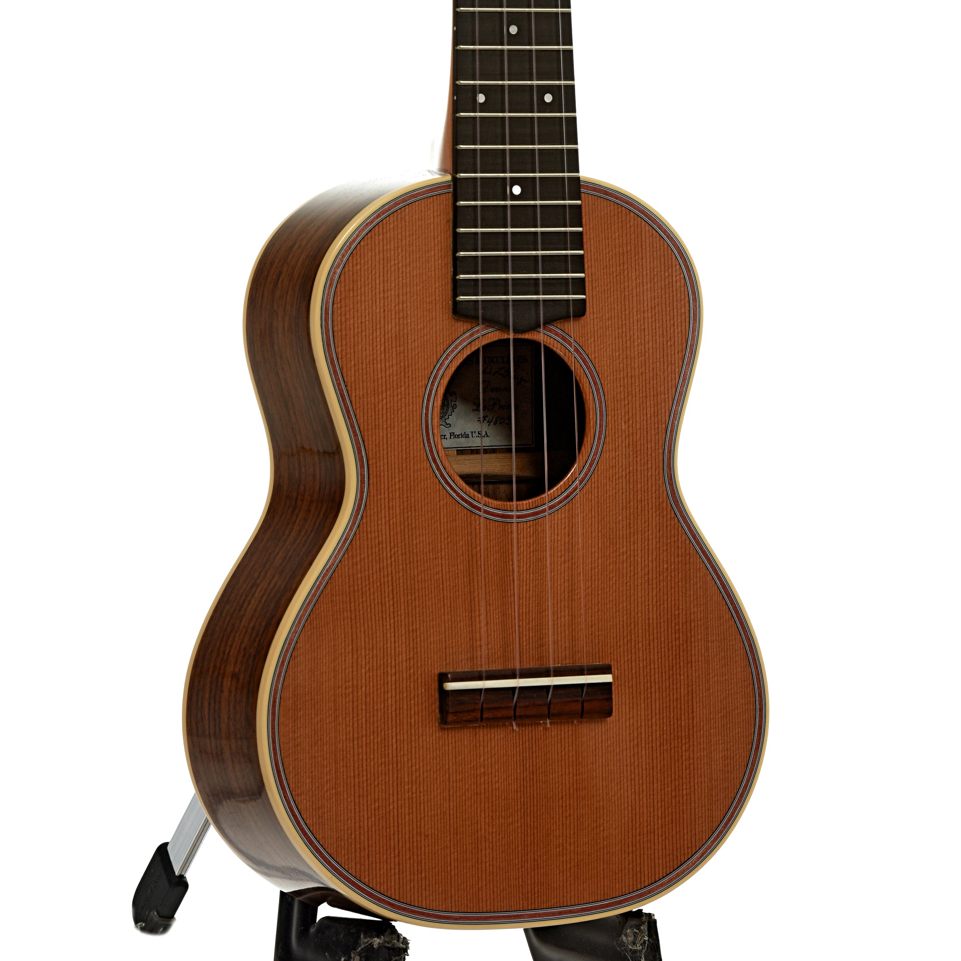 Front and side of LoPrinzi MRC-C Concert Ukulele