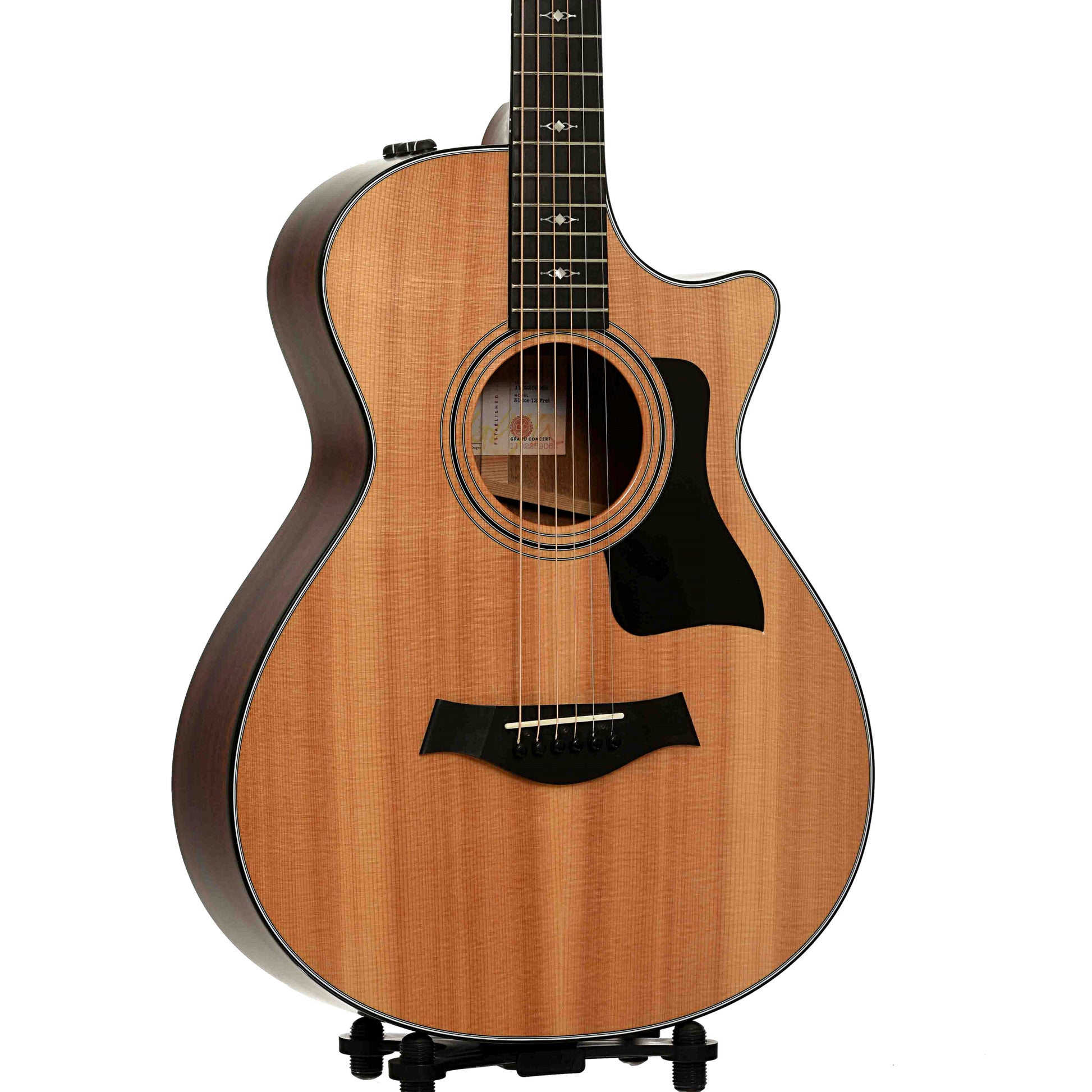 Front and side of Taylor 312CE 12-Fret Acoustic-Electric Guitar 