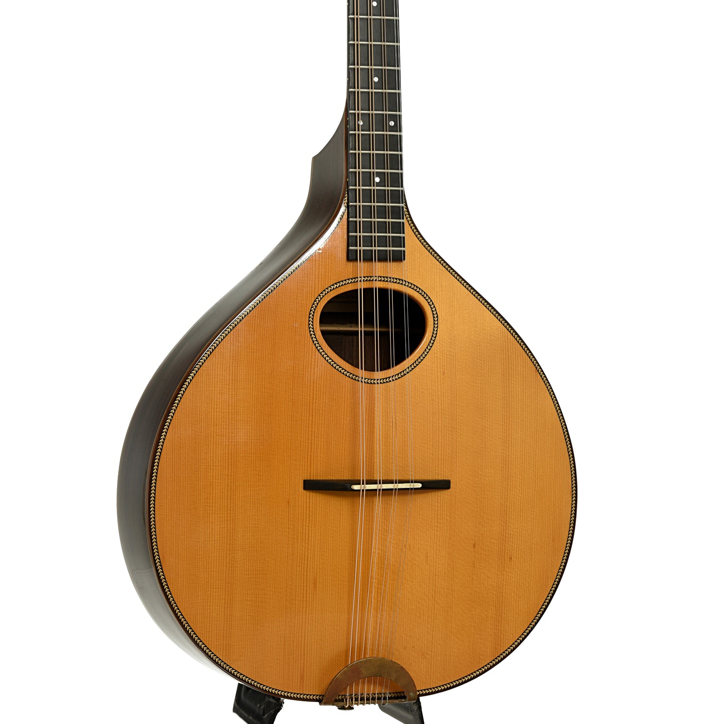 Front and side of Stefan Sobell Octave Mandolin