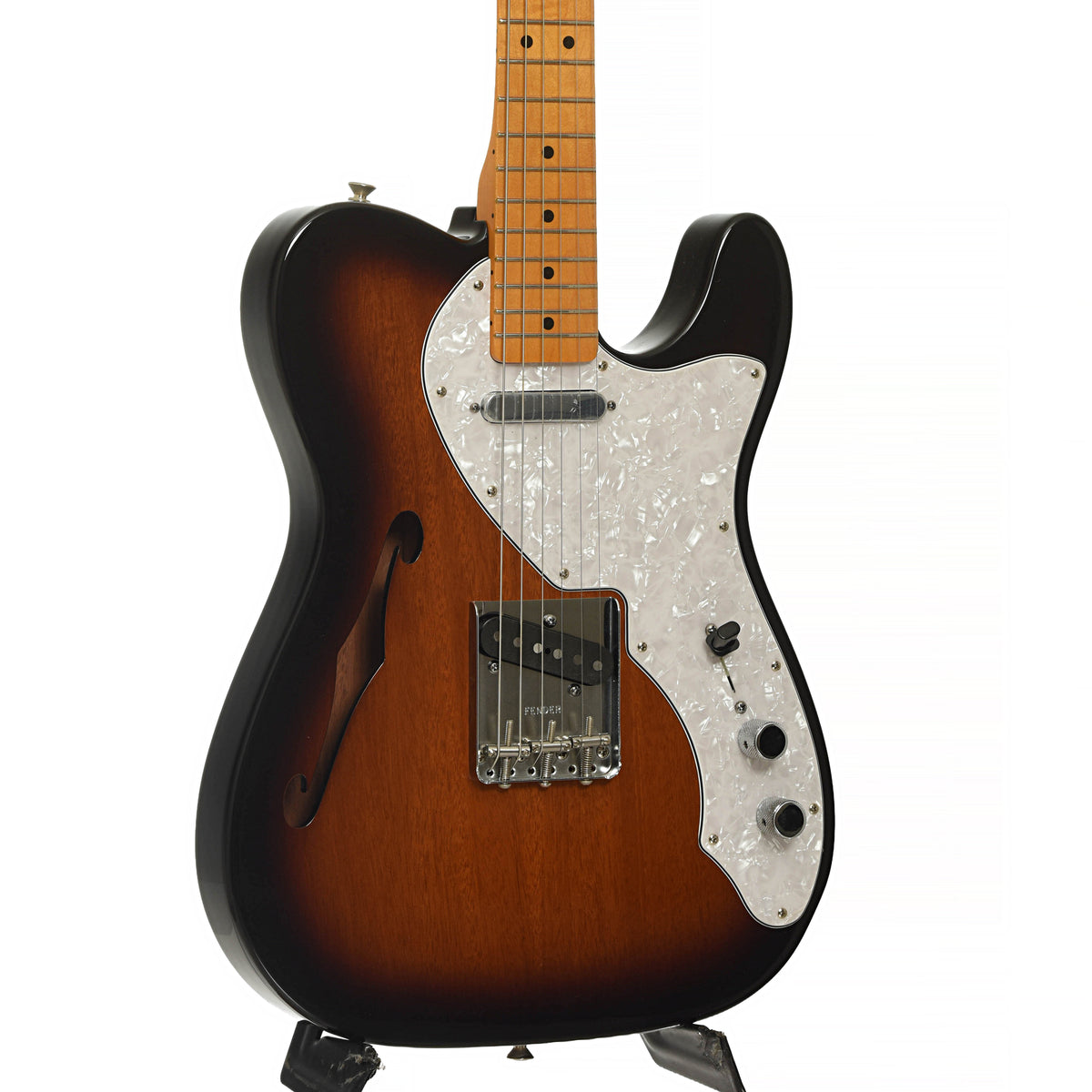 Front and side of Fender American Vintage '69 Telecaster Thinline Reissue Electric Guitar (2011)