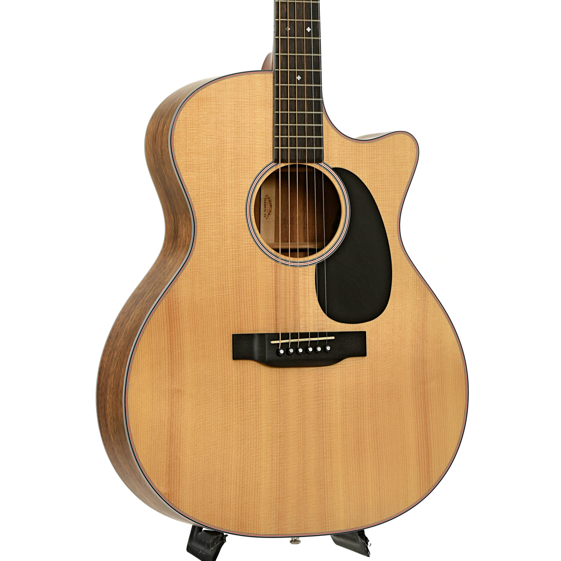 Front and side of Martin GPC-16E Koa Acoustic Guitar 