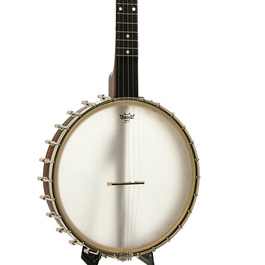 Front and side of Bart Reiter Round Peak Open Back Banjo