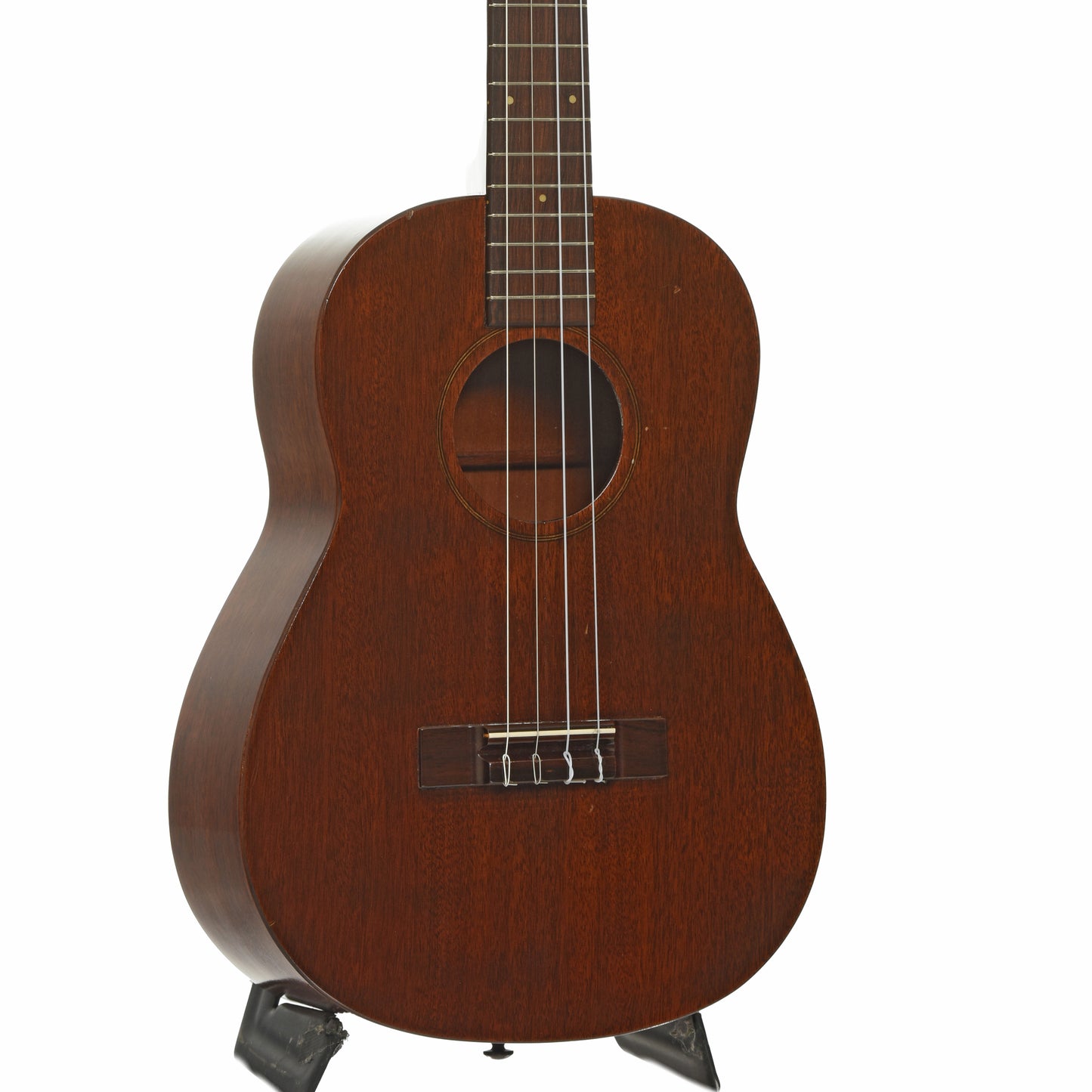 Front and  side of Favilla Baritone Ukulele 