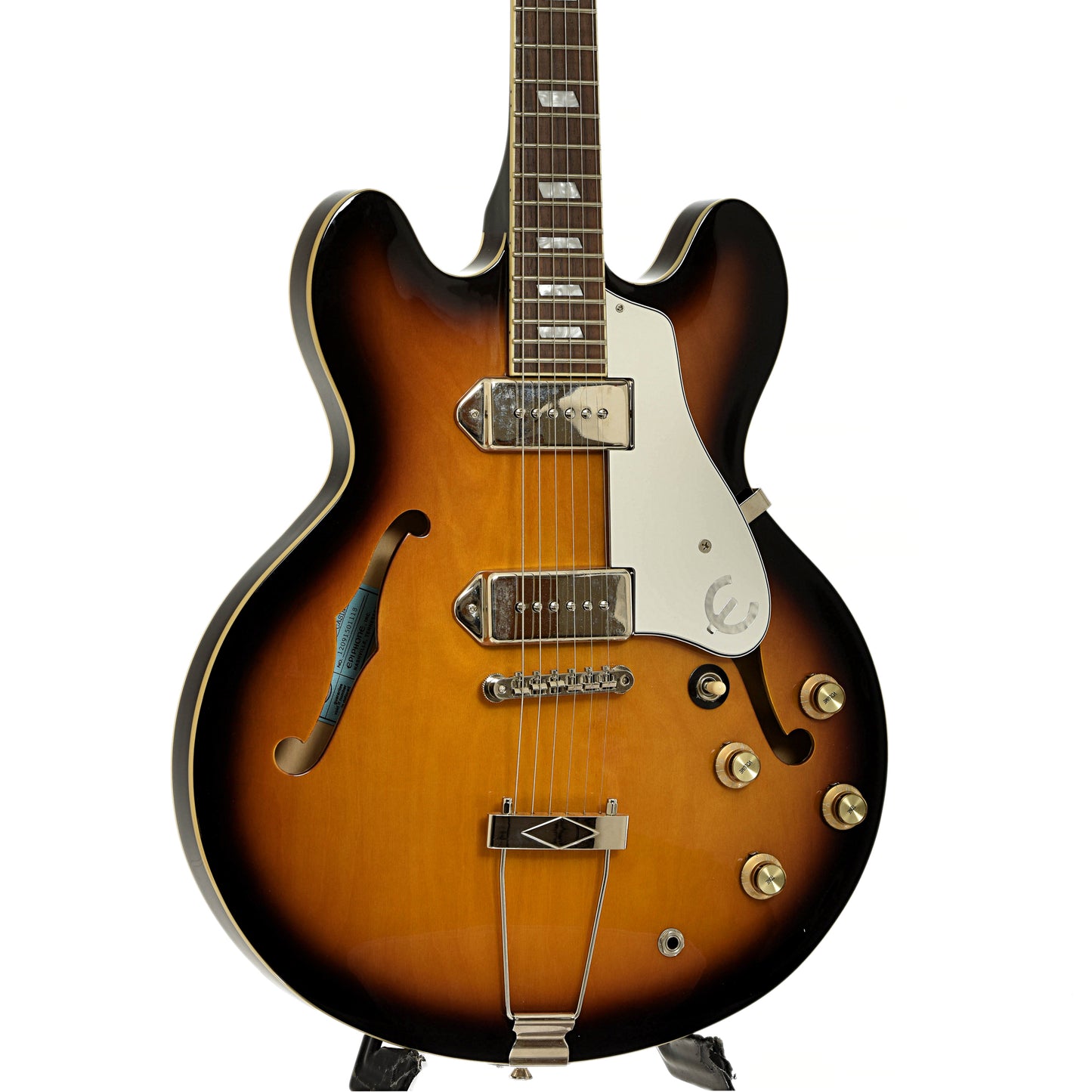 Front and side of Epiphone Inspired by John Lennon E230TD Casino Hollowbody Electric Guitar (2012)