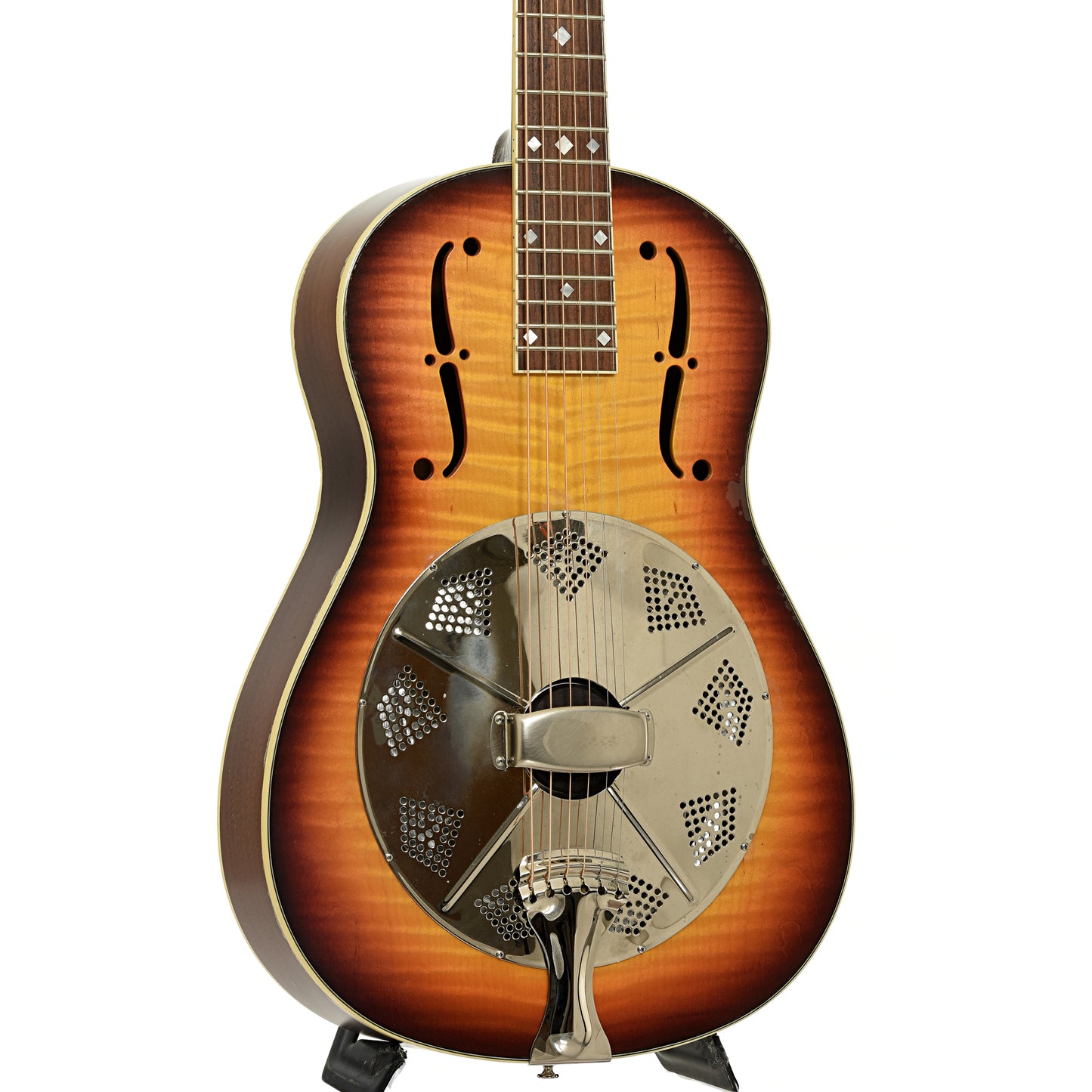 Front and side of National Estralita Deluxe Roundneck Resonator Guitar 