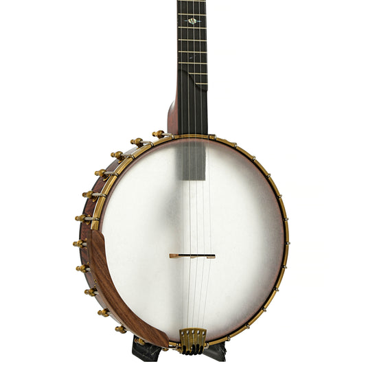 Front and side of Ome Jubilee 12" Openback Banjo, Maple Neck