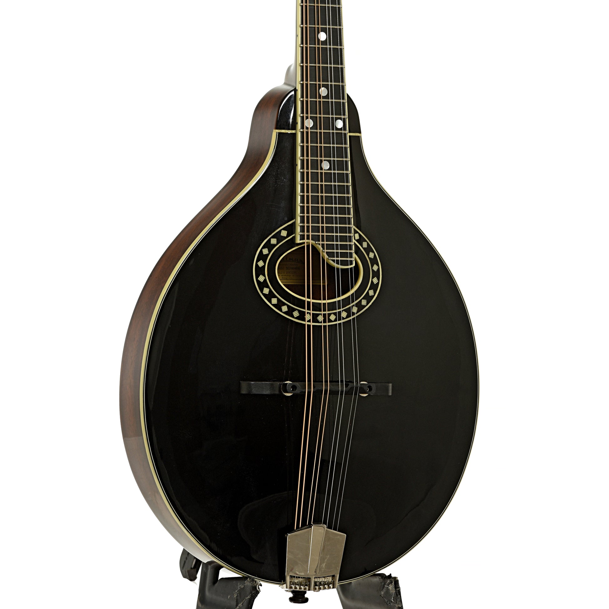Front and side of Eastman MD404BK A-Style Mandolin 