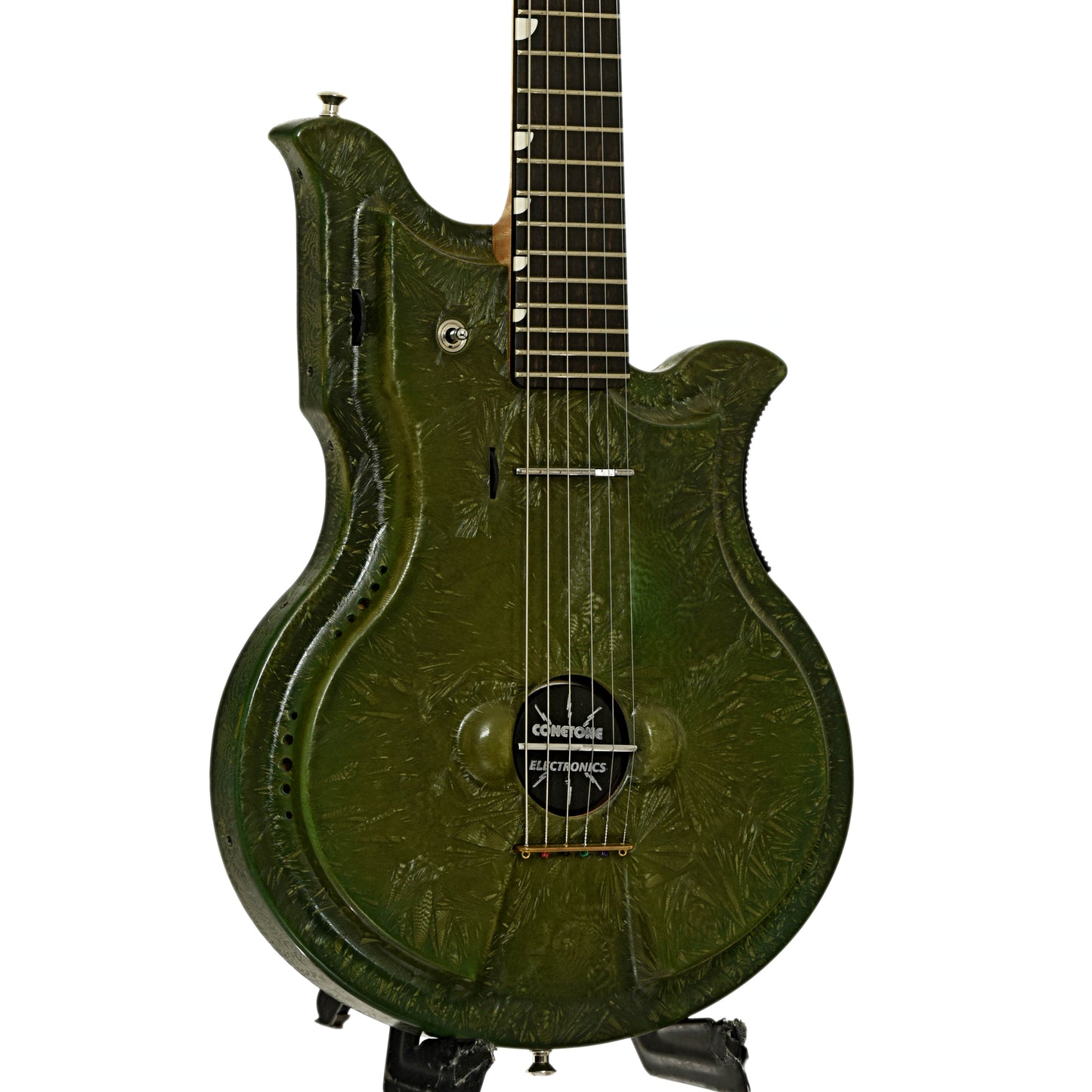 Front and side of Conetone Resovolt Electric Resonator Guitar