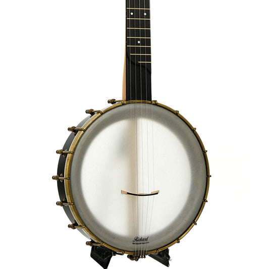 Front and side of Rickard Maple Ridge 11" Openback Banjo