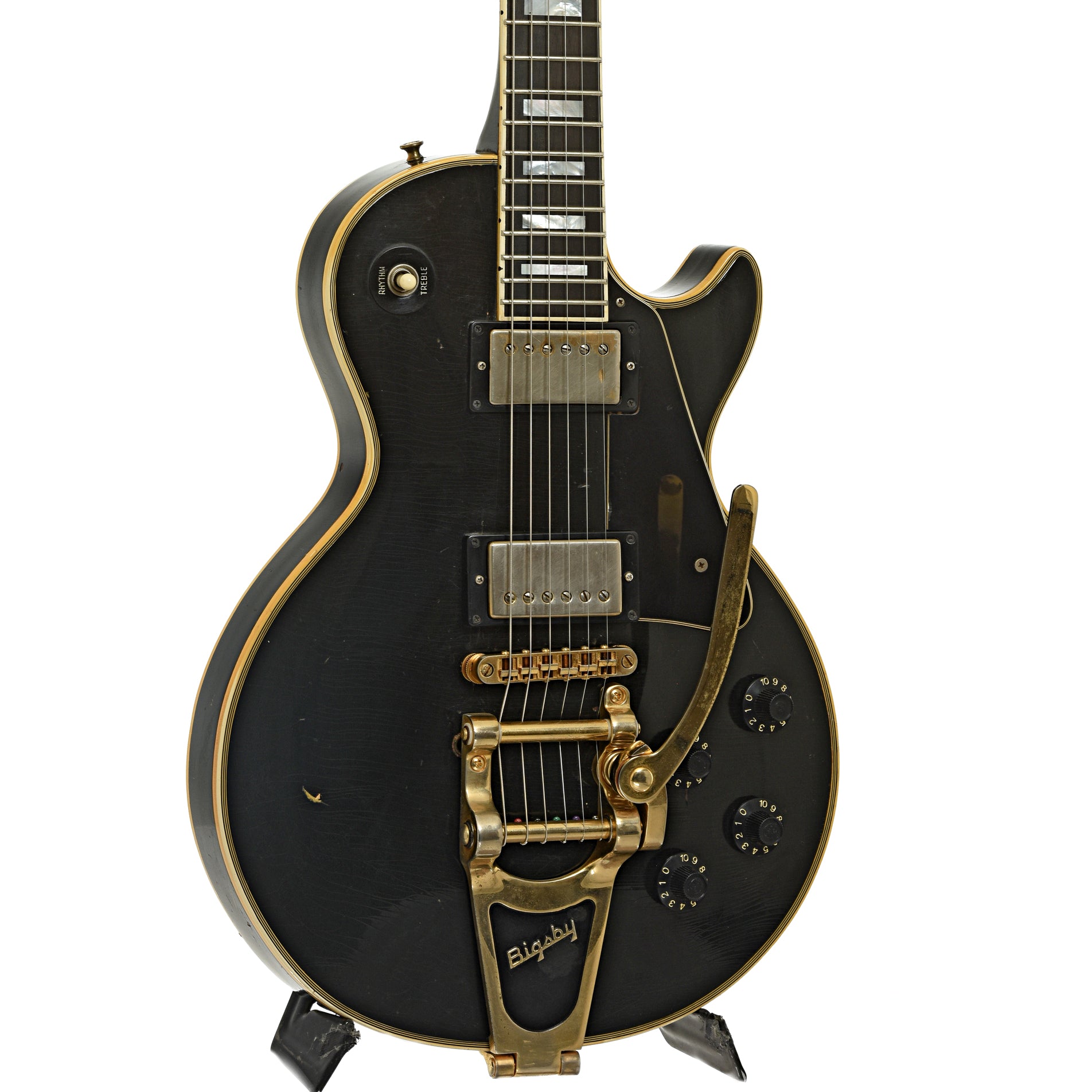 Front and side of Gibson Les Paul Custom Electric Guitar