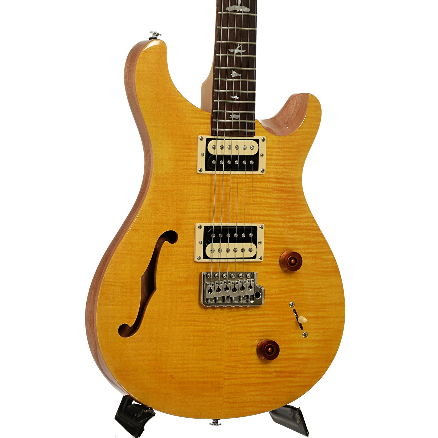 Front and side of PRS  SE Custom 22 Semi-Hollow Electric Guitar (2022)