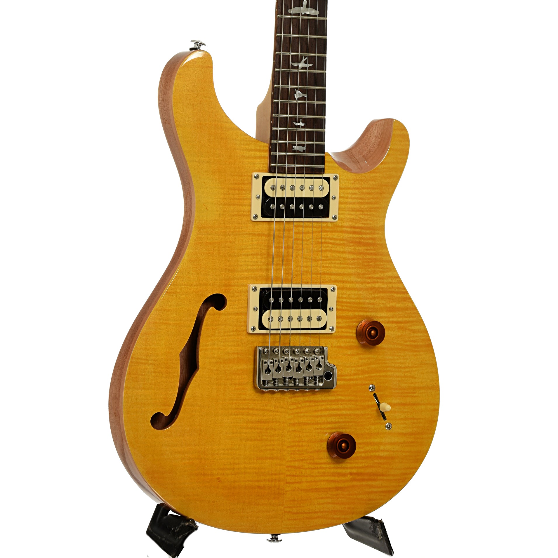 Front and side of PRS  SE Custom 22 Semi-Hollow Electric Guitar (2022)