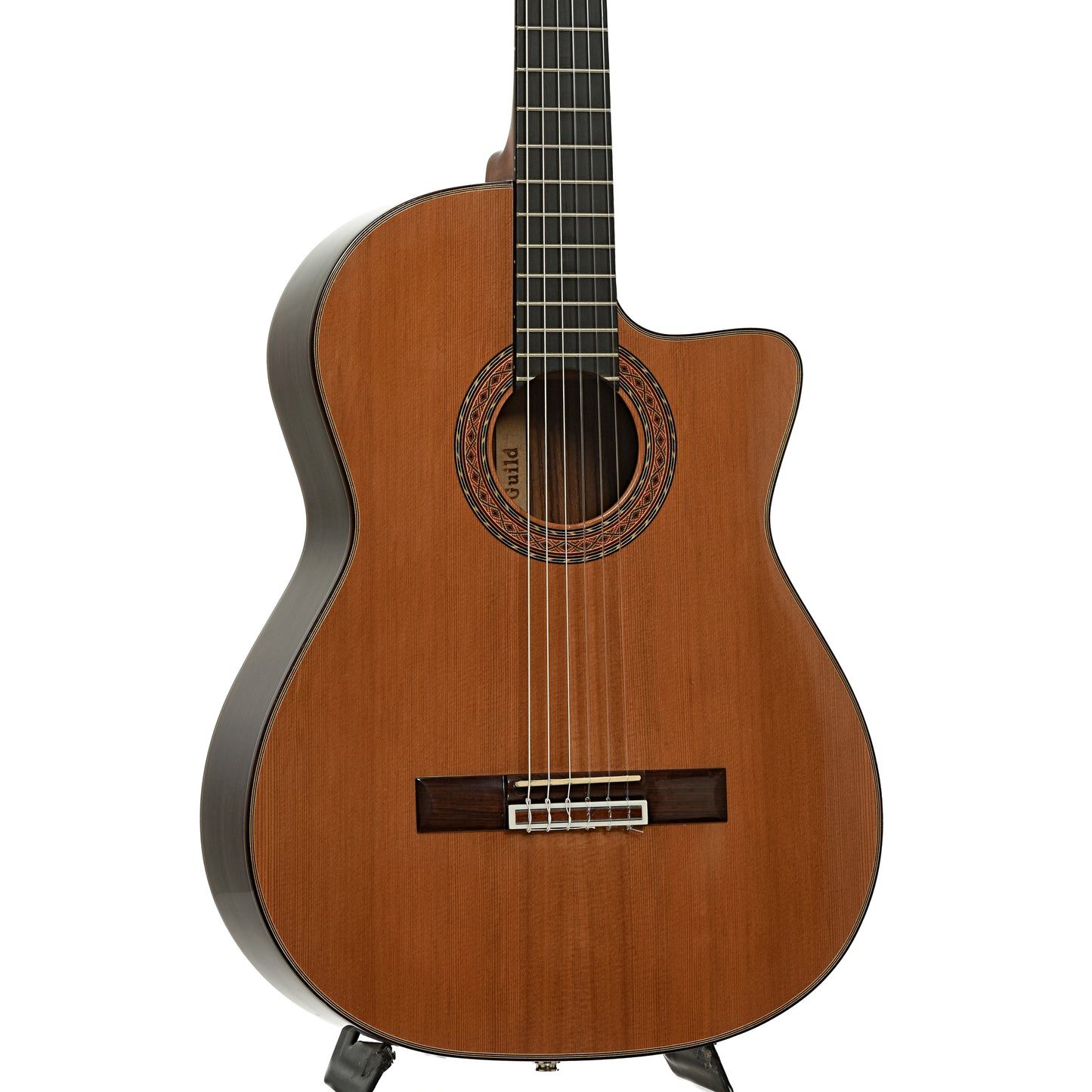 Front and side of Guild GN-5 Nylon String Acoustic-Electric Guitar
