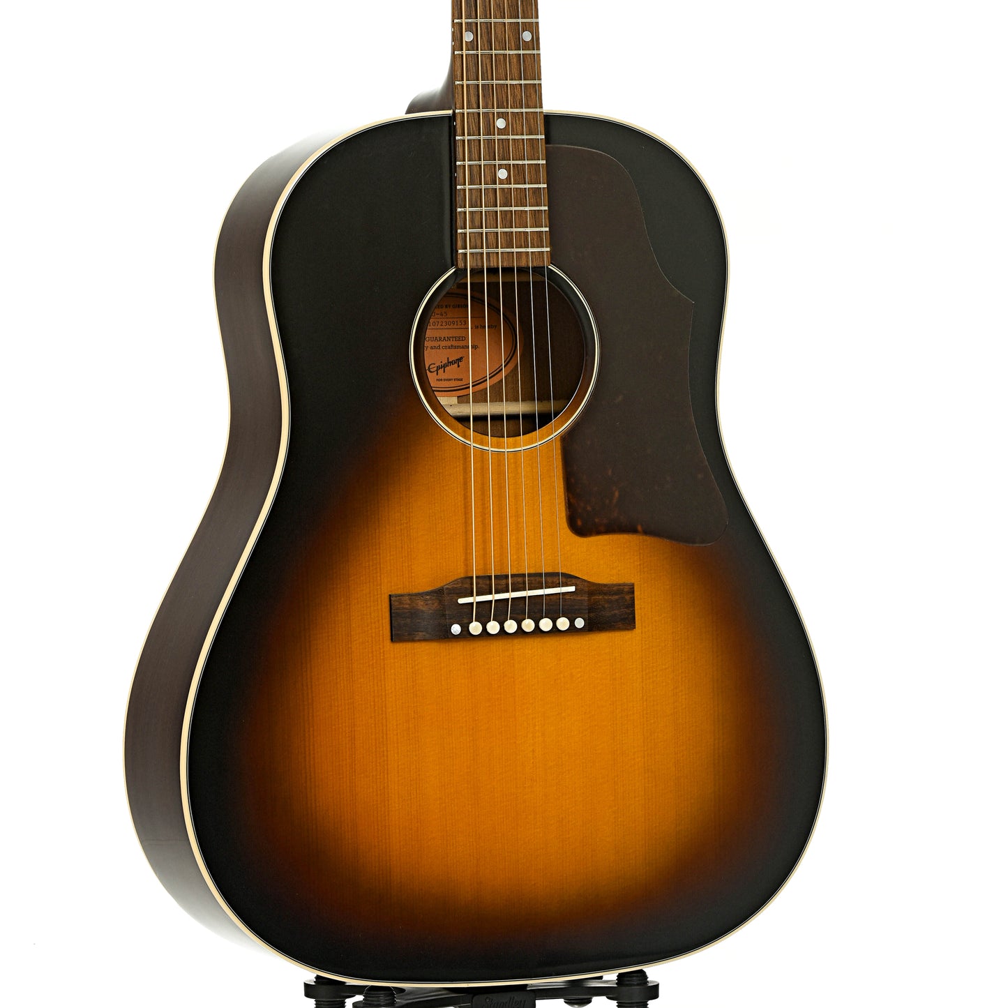 Front of Epiphone Inspired by Gibson J-45 Acoustic Guitar