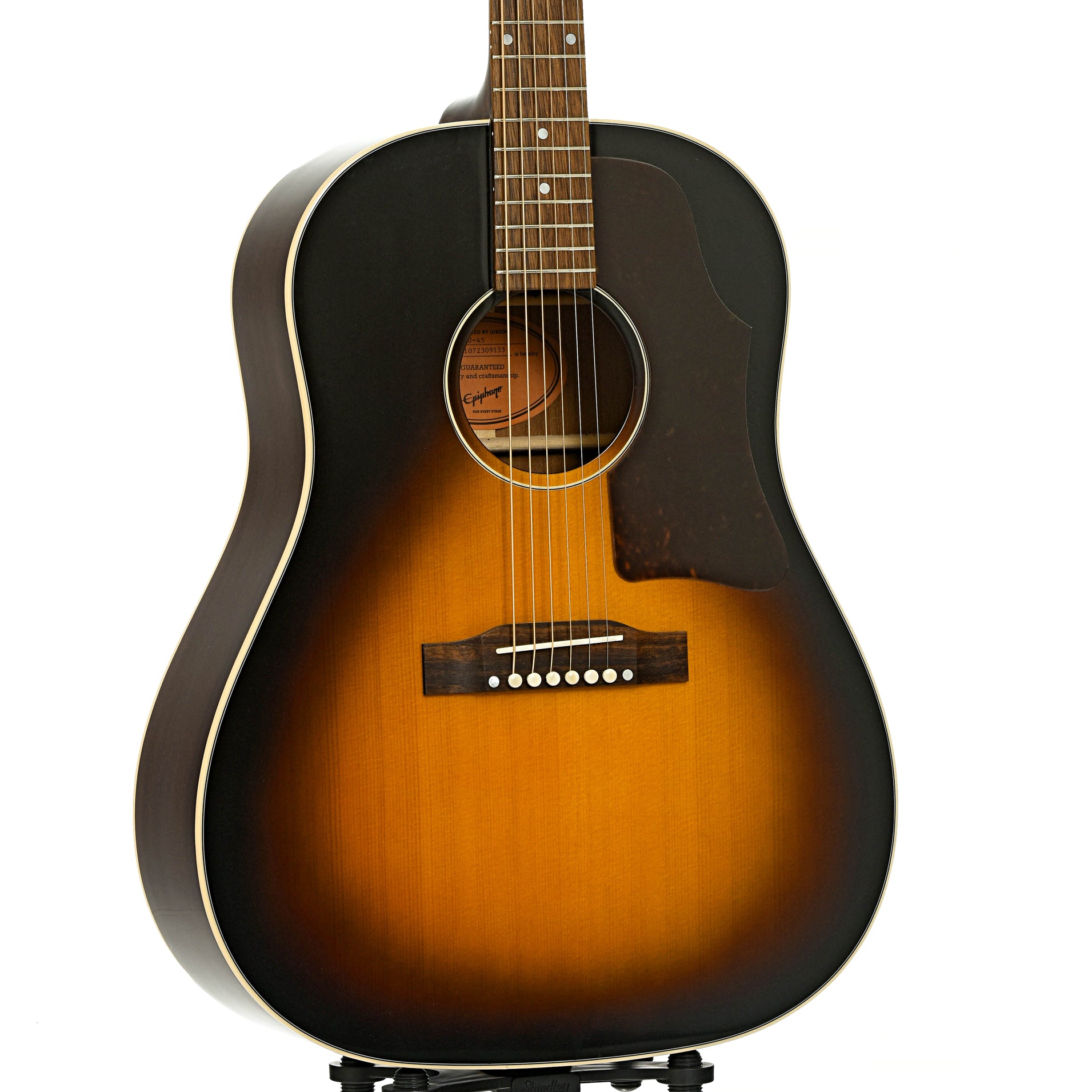 Front of Epiphone Inspired by Gibson J-45 Acoustic Guitar
