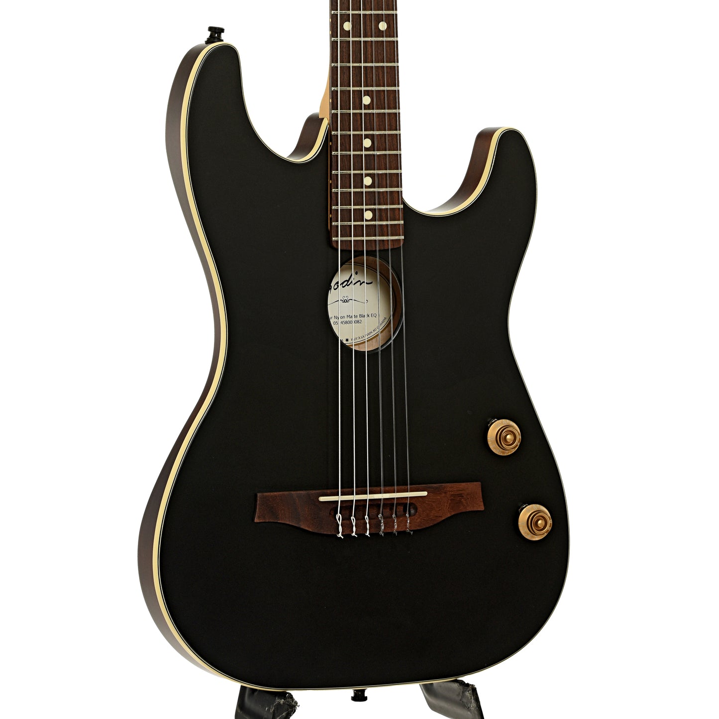 Full front of Godin G Tour Nylon String Matte Black Acoustic-Electric Guitar 