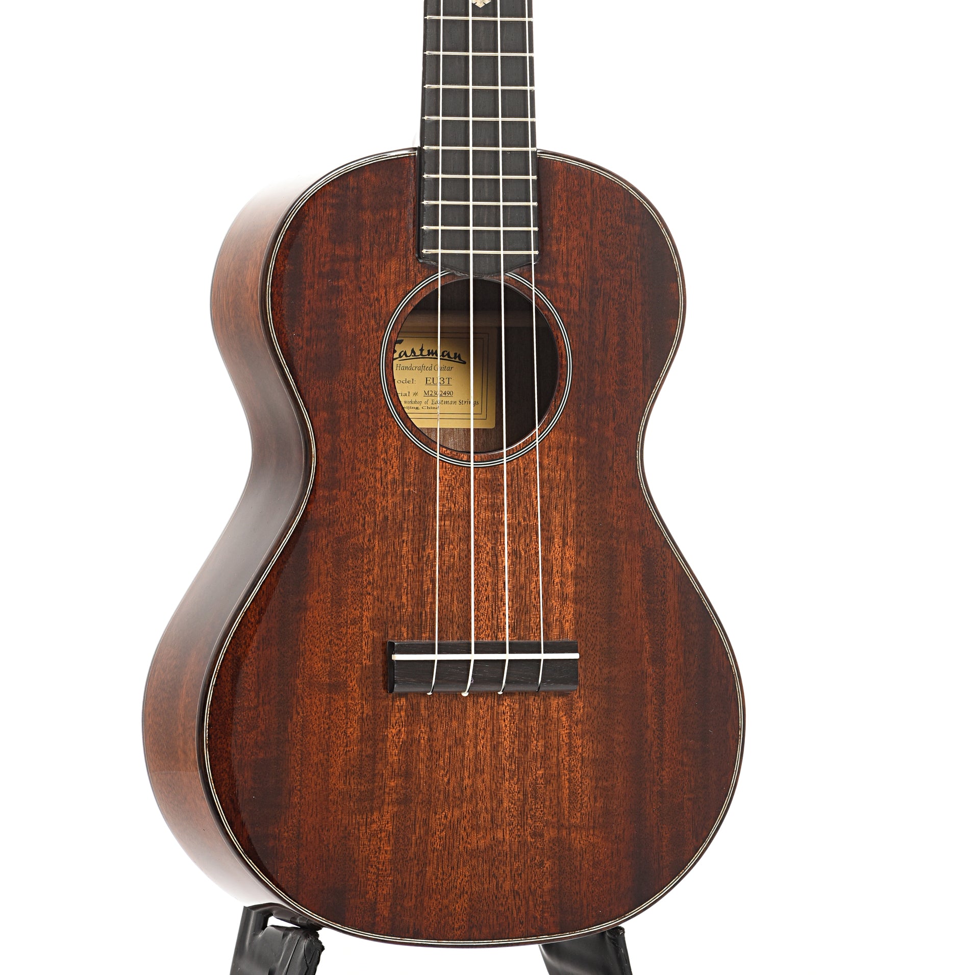 Front and side of Eastman EU3T Tenor Ukulele