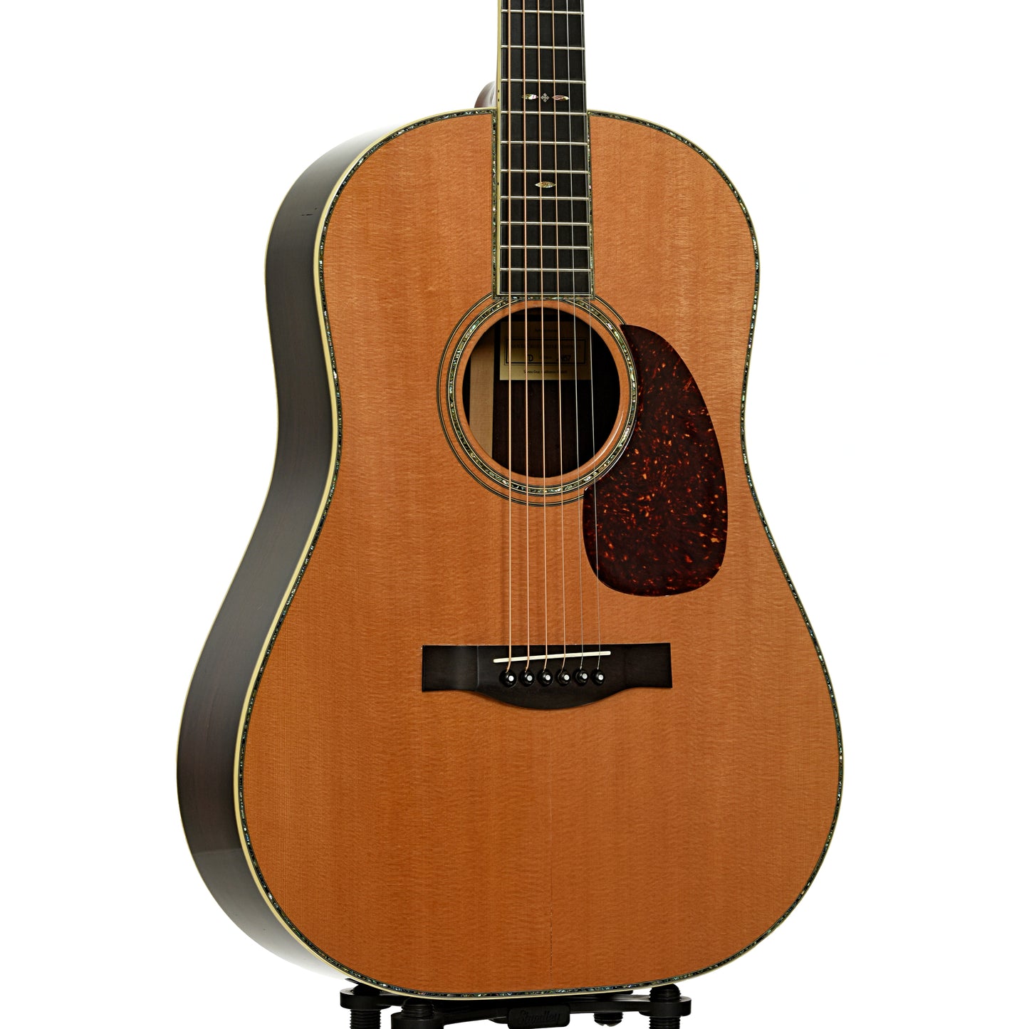 Front and side of Santa Cruz D-12 Brazilian Rosewood Acoustic Guitar 