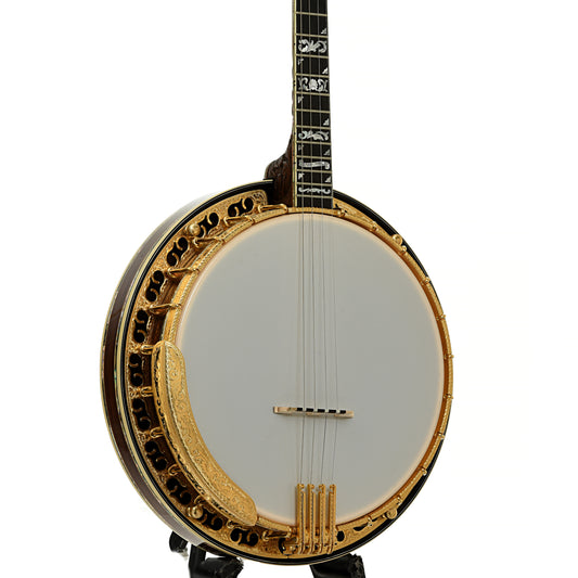 Front and side of Ome Grand Artist Standard Jazz Tenor Banjo