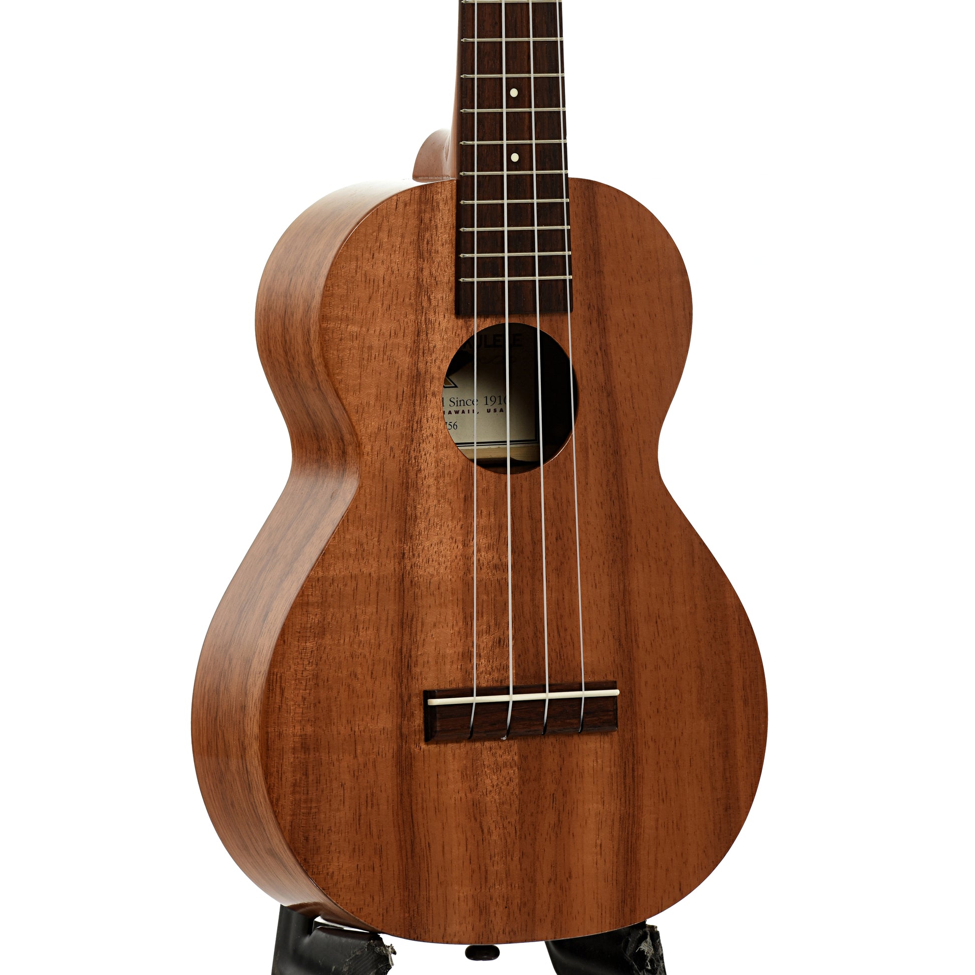 Front and side of Kamaka HF-2 Concert Ukulele