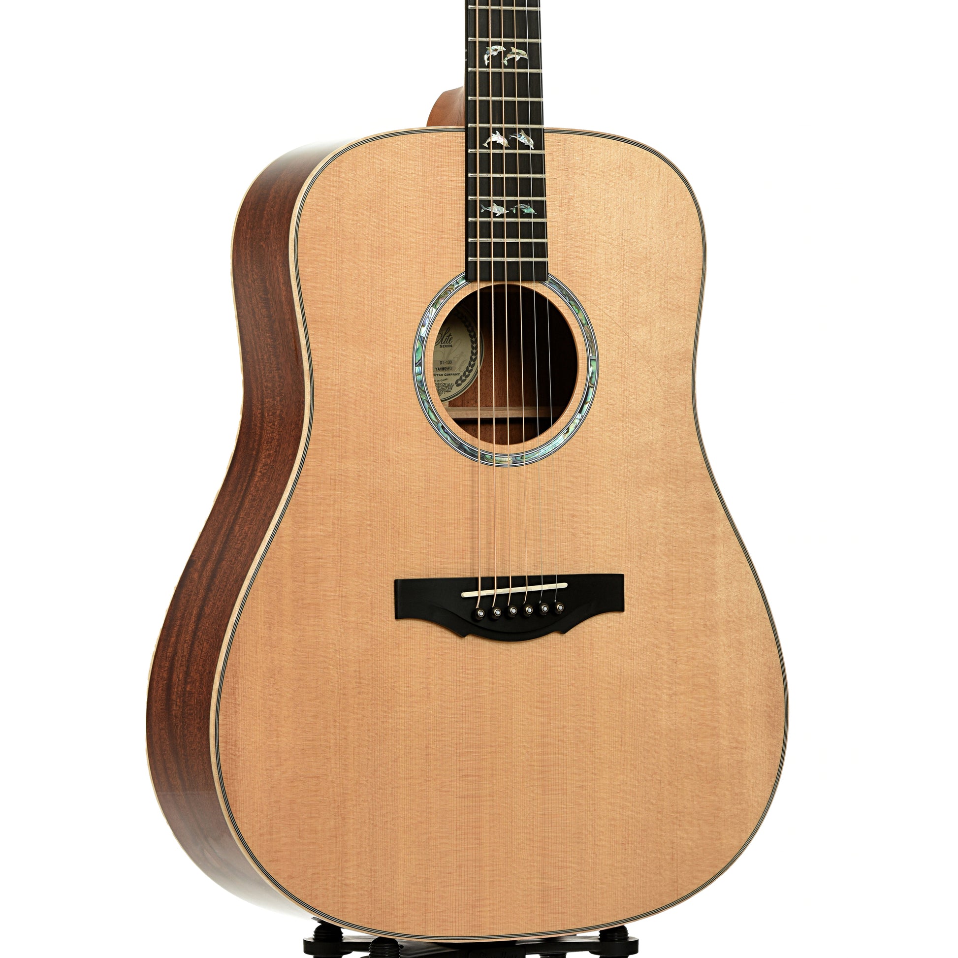 Front and side of Kepma D1-130 Dreadnought Acoustic Guitar