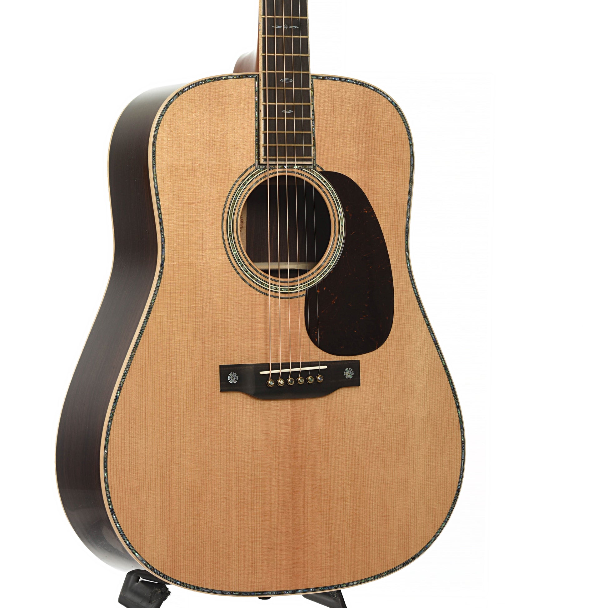 Front and side of Martin D-42 Modern Deluxe Acoustic Guitar 