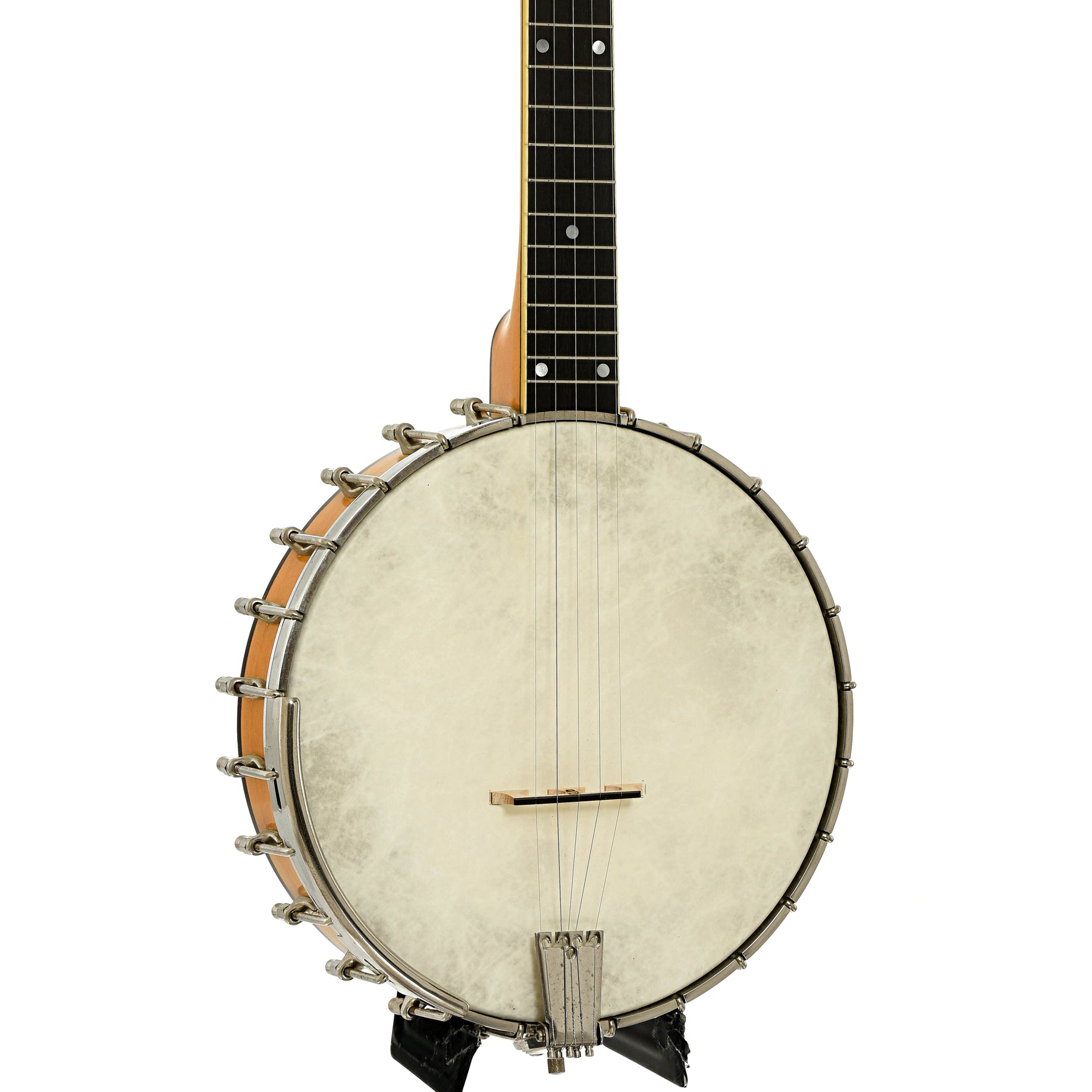 Front and side of Bart Reiter Professional Open Back Banjo