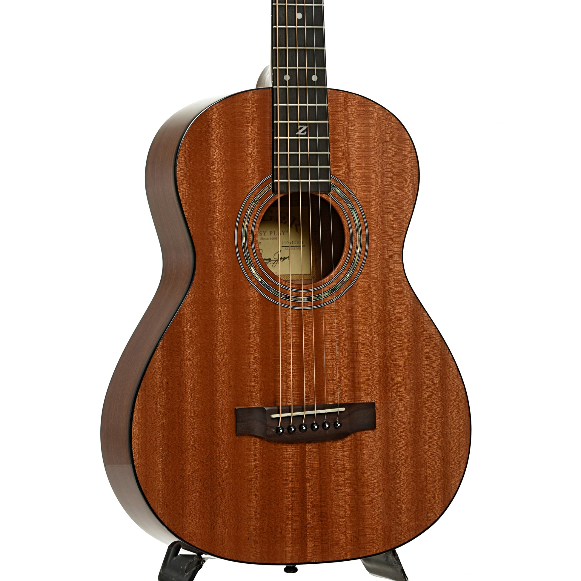 Front and side of Zager Travel Acoustic Guitar