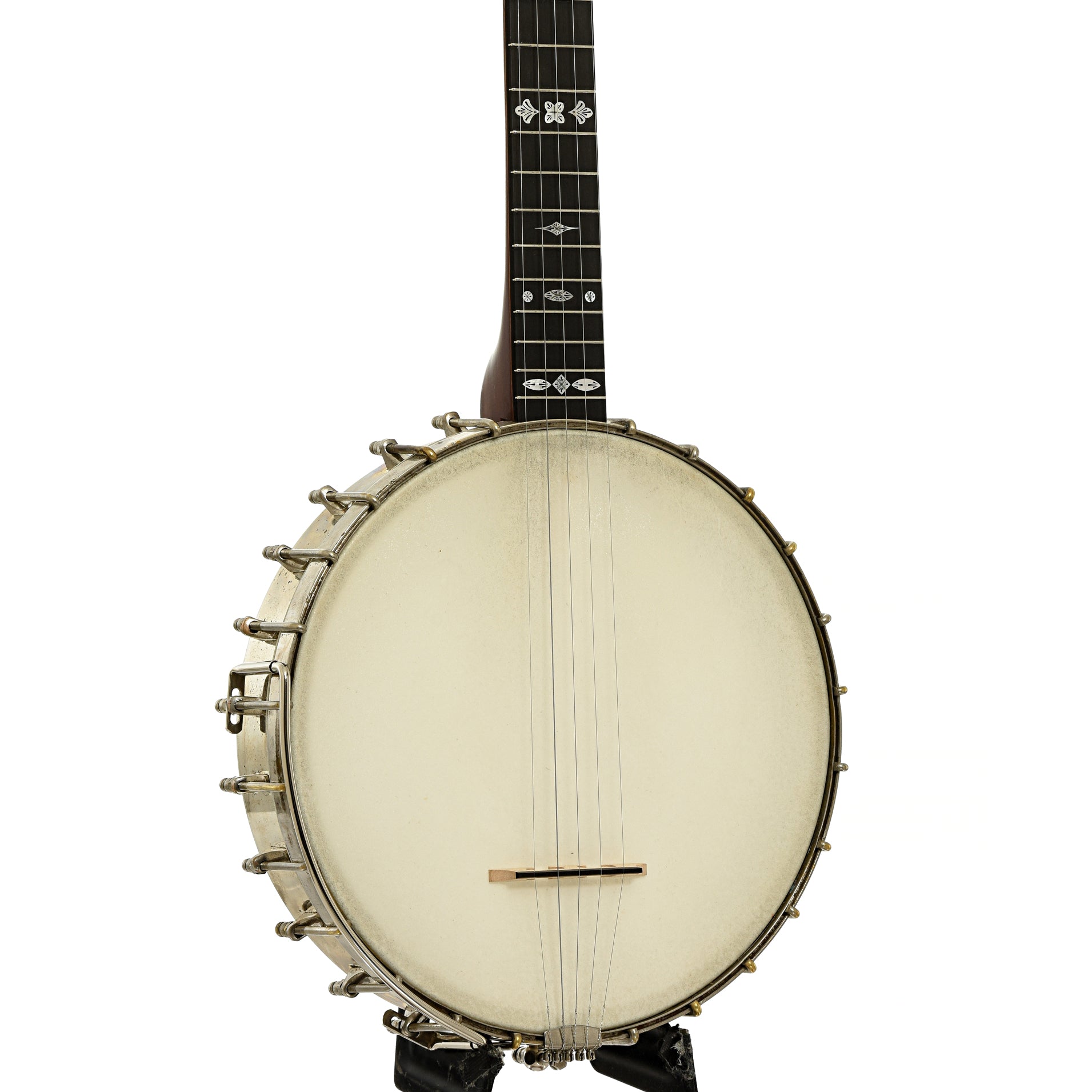Front and side of Fairbanks Senator No.1 Open Back Banjo 