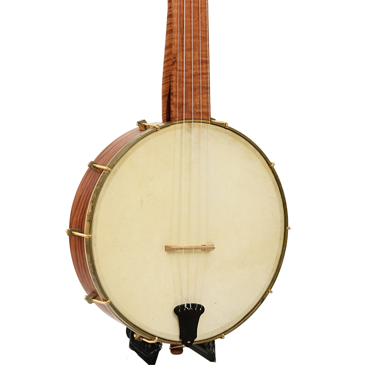 Front and side of Bob Flesher Andersonville Minstrel Banjo 