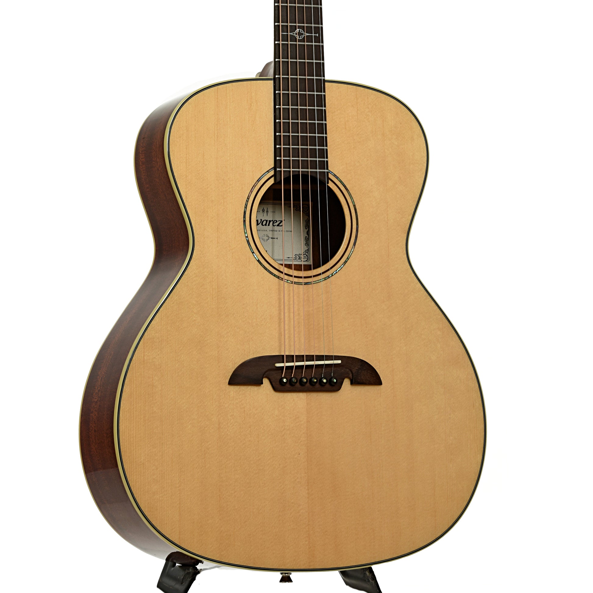 Front and side of Alvarez Masterworks Series MG60 Grand Auditorium Acoustic Guitar