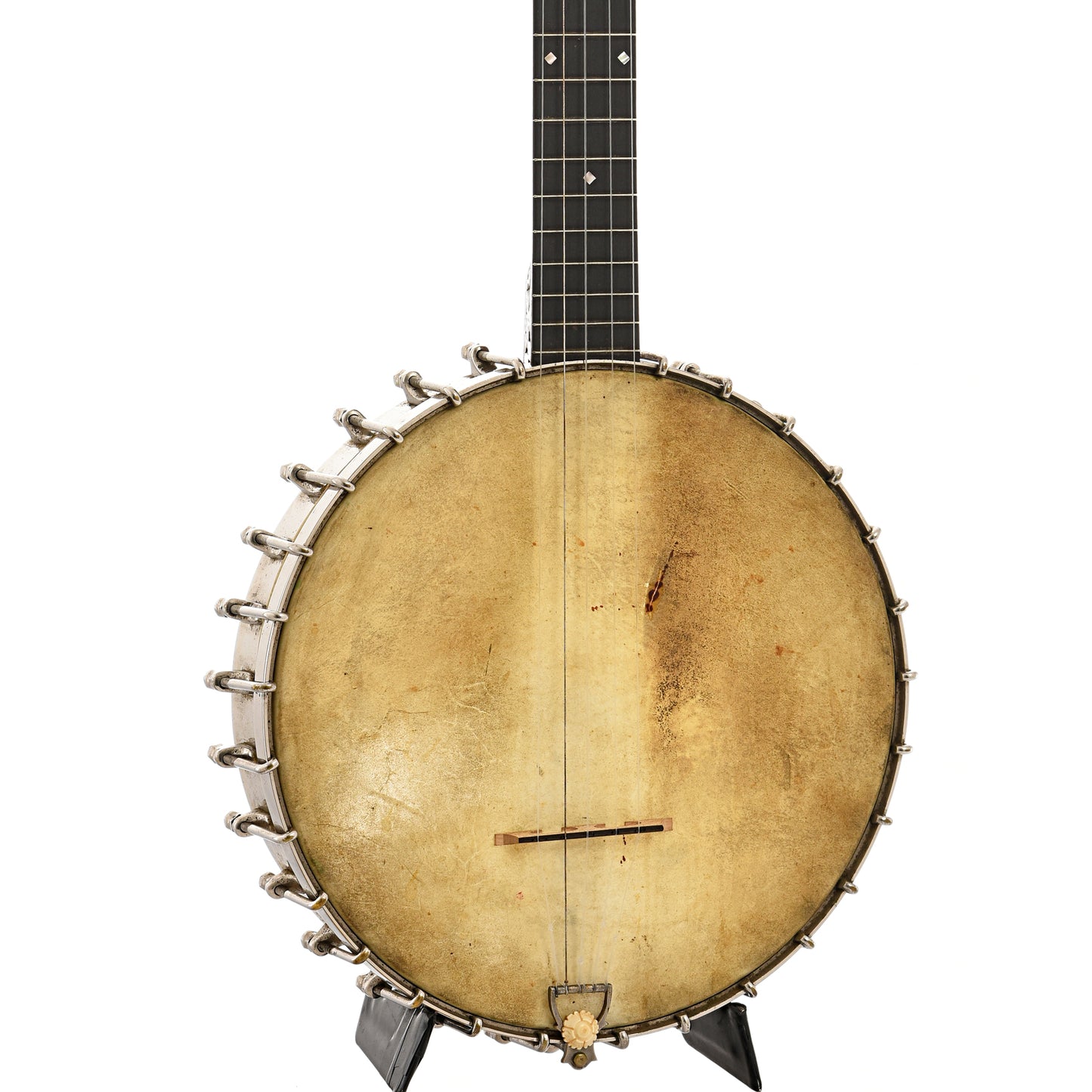 Front and side of S.S. Stewart Special Thoroughbred Open Back Banjo (c.1890)