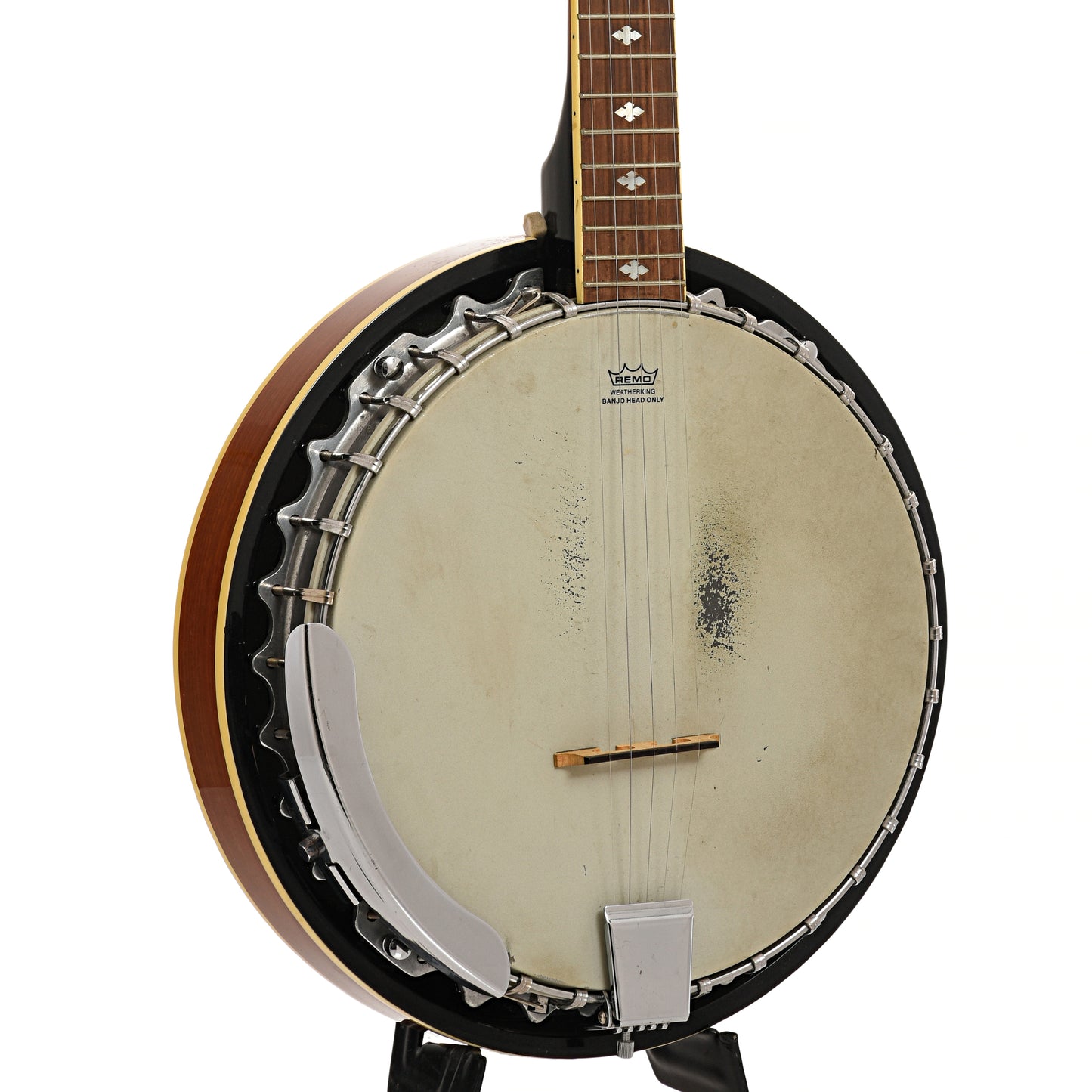Front and side of Stagg Deluxe Resonator Banjo