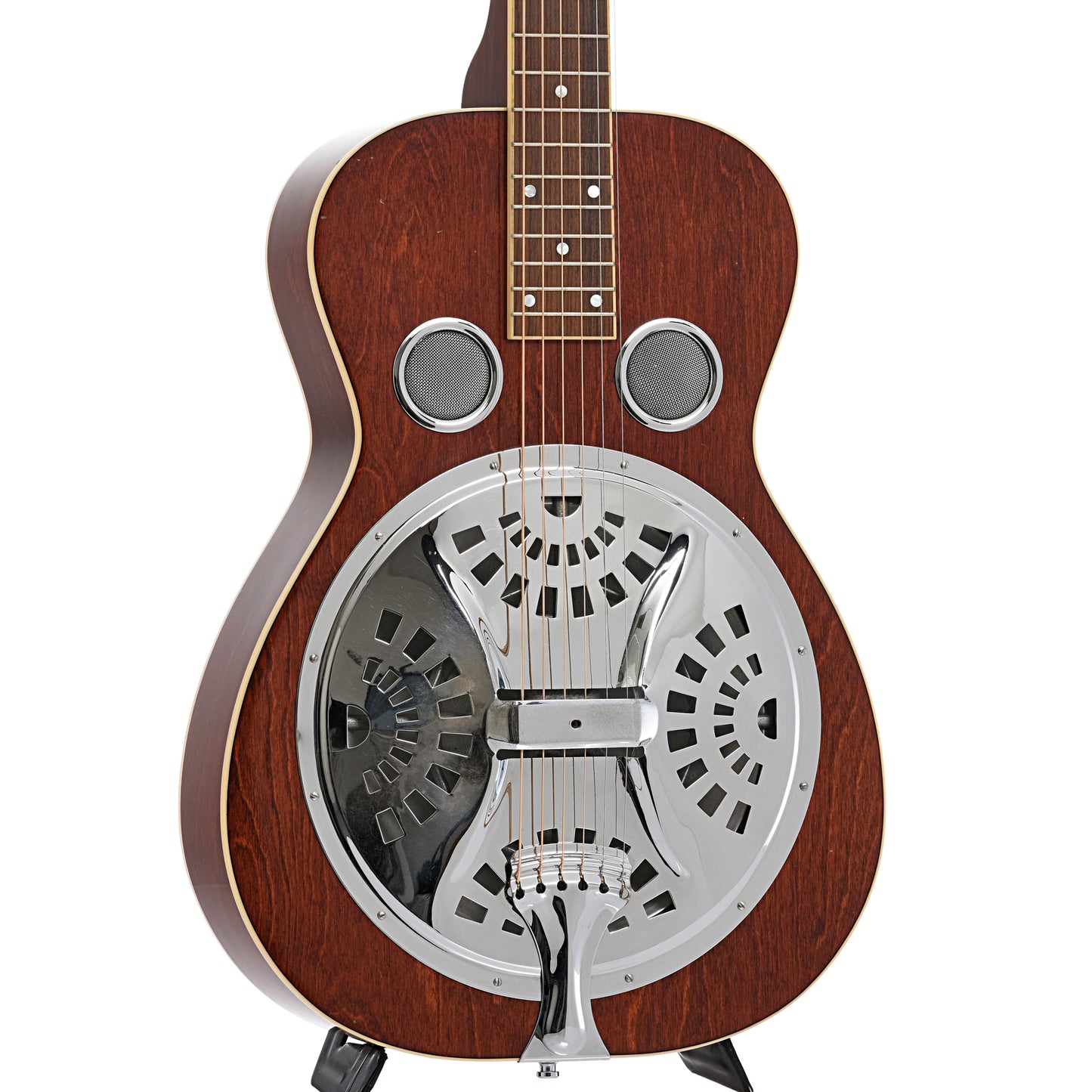 Front and side of Beard Vintage R Squareneck Resonator Guitar