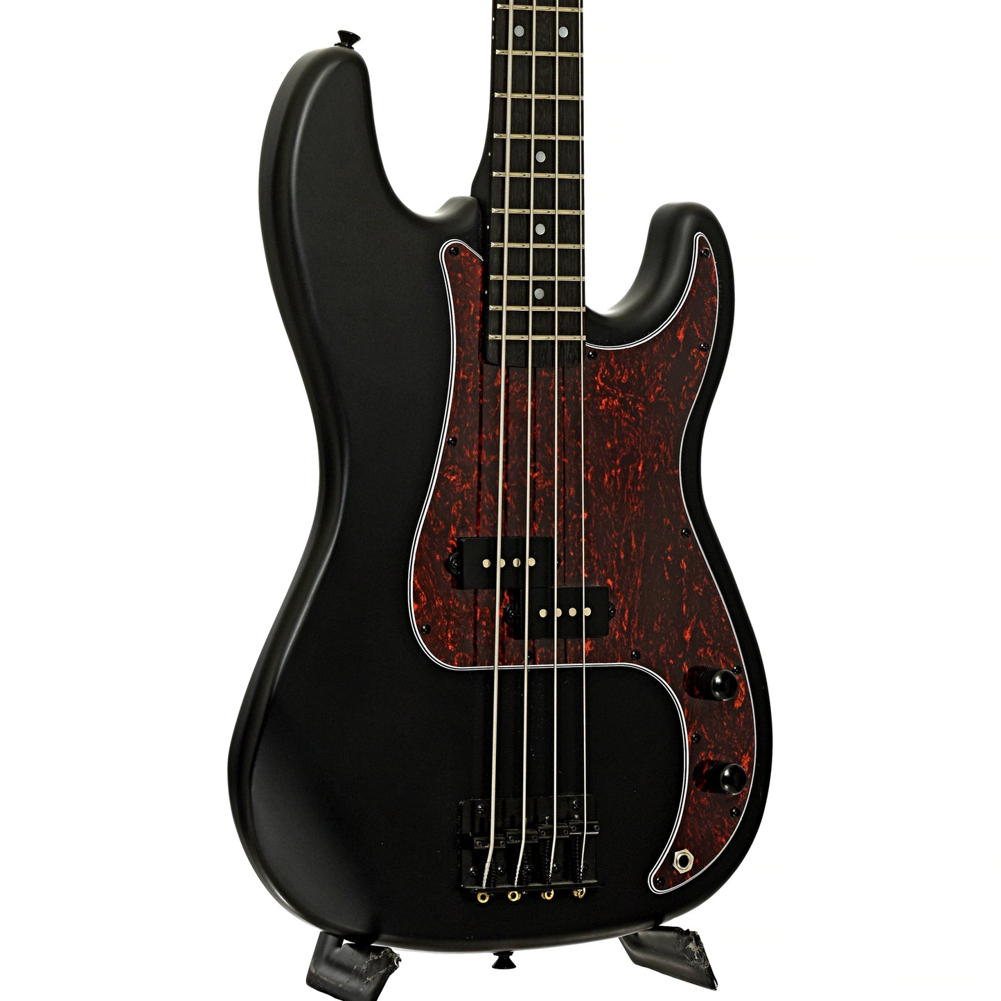 Front and side of Harley Benton PB-20 SBK Electric Bass 