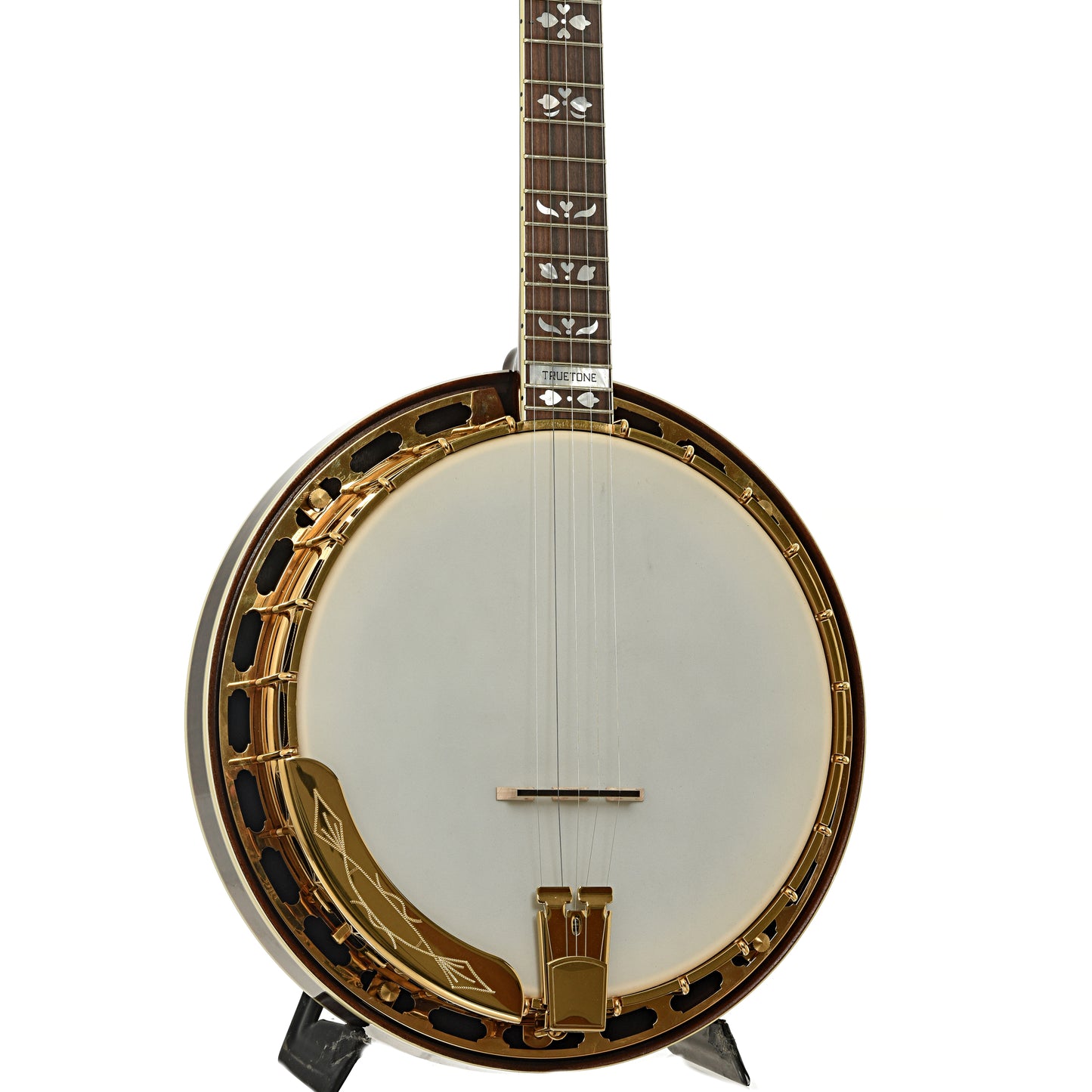 Front and side of Huber VRB-G Trutone Resonator Banjo 