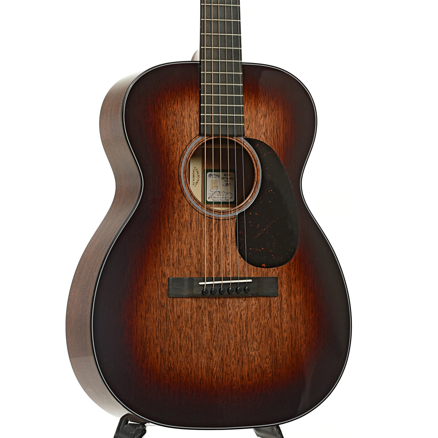 Front and side of Martin 00DB Jeff Tweedy Acoustic Guitar