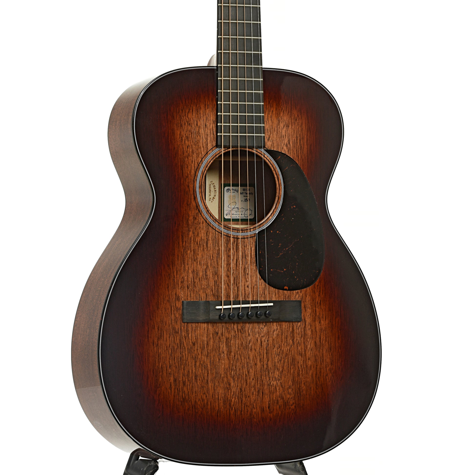 Front and side of Martin 00DB Jeff Tweedy Acoustic Guitar