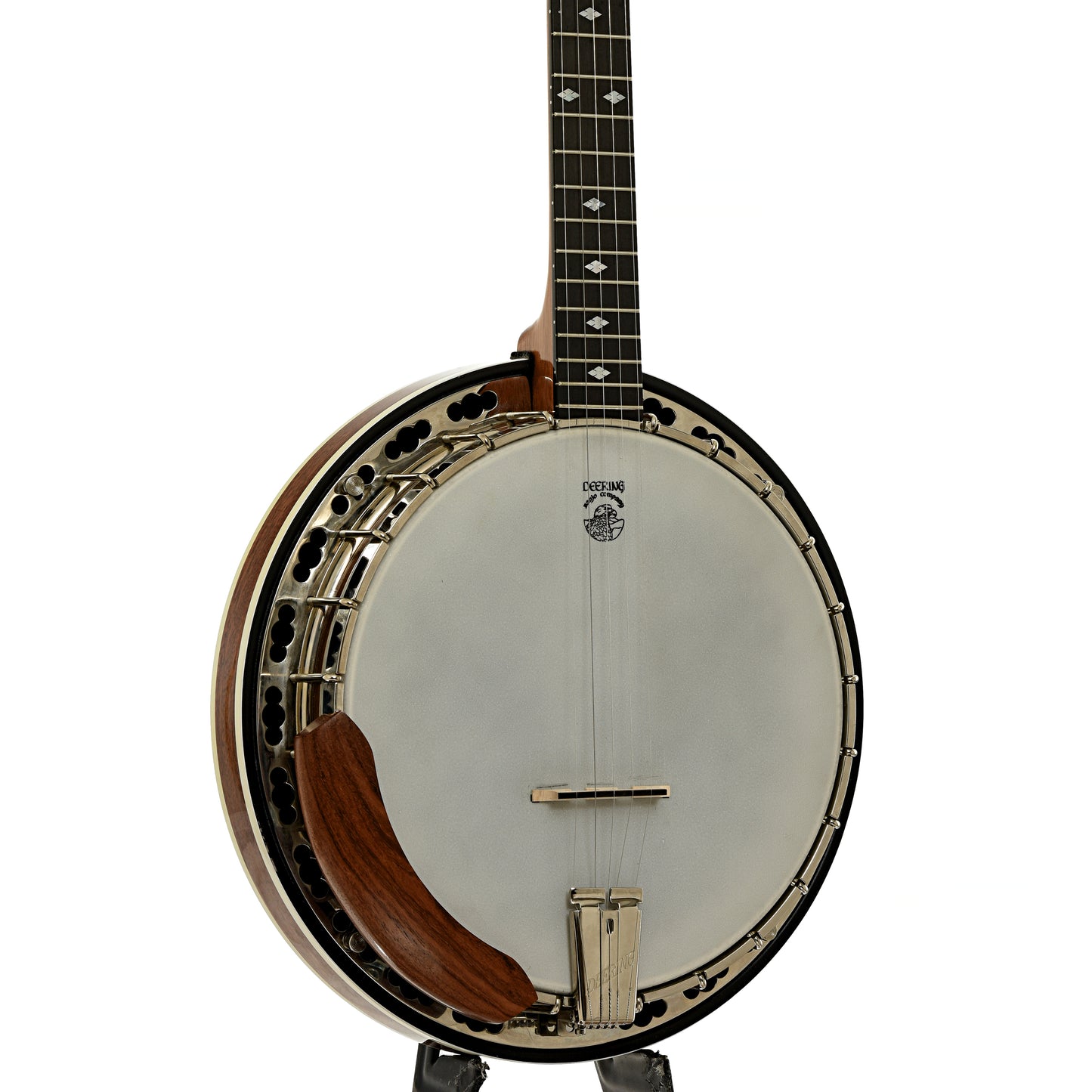 Front and side of Deering Deluxe Resonator Banjou