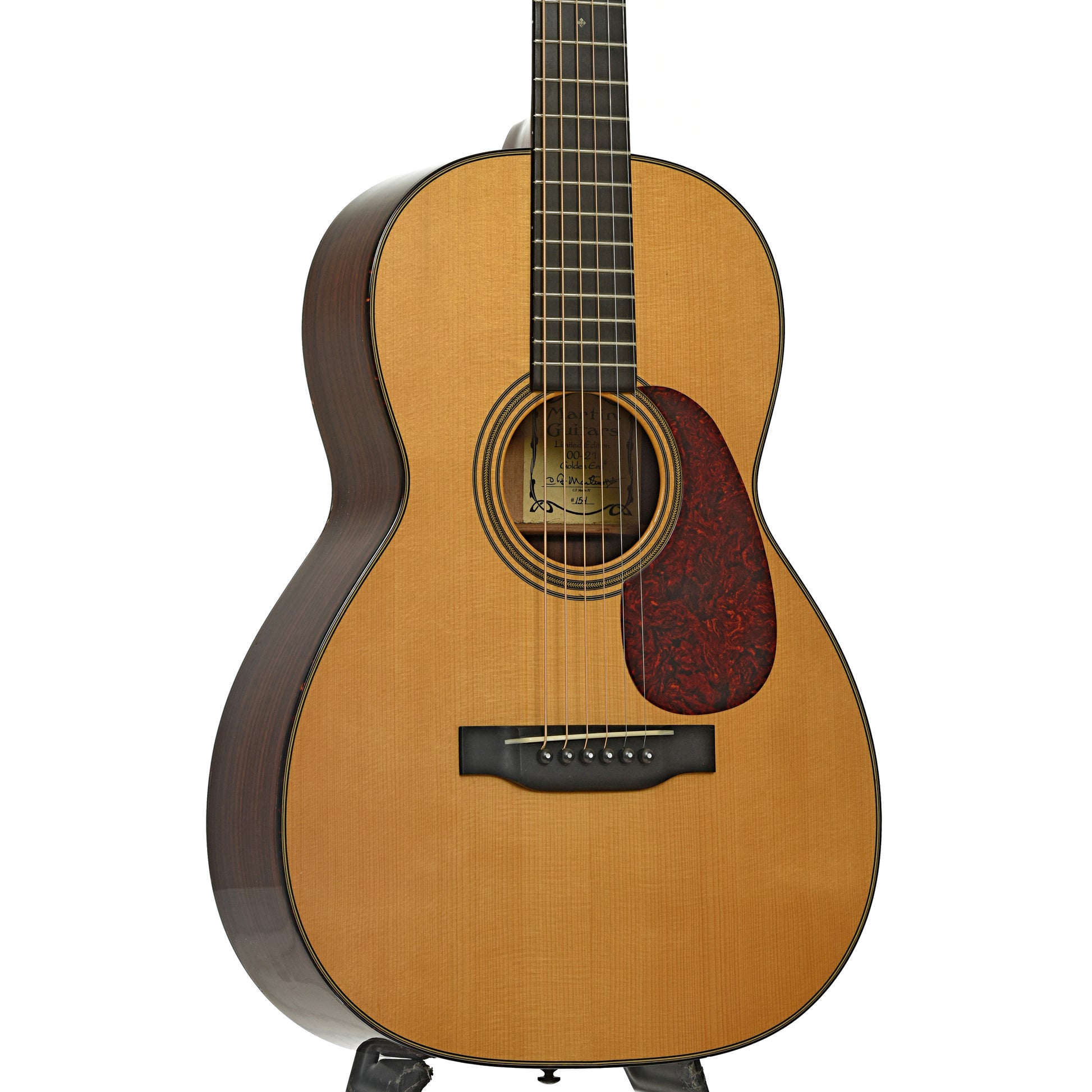 Front and side of Martin Limited Edition 00-21 Golden Era Acoustic Guitar 