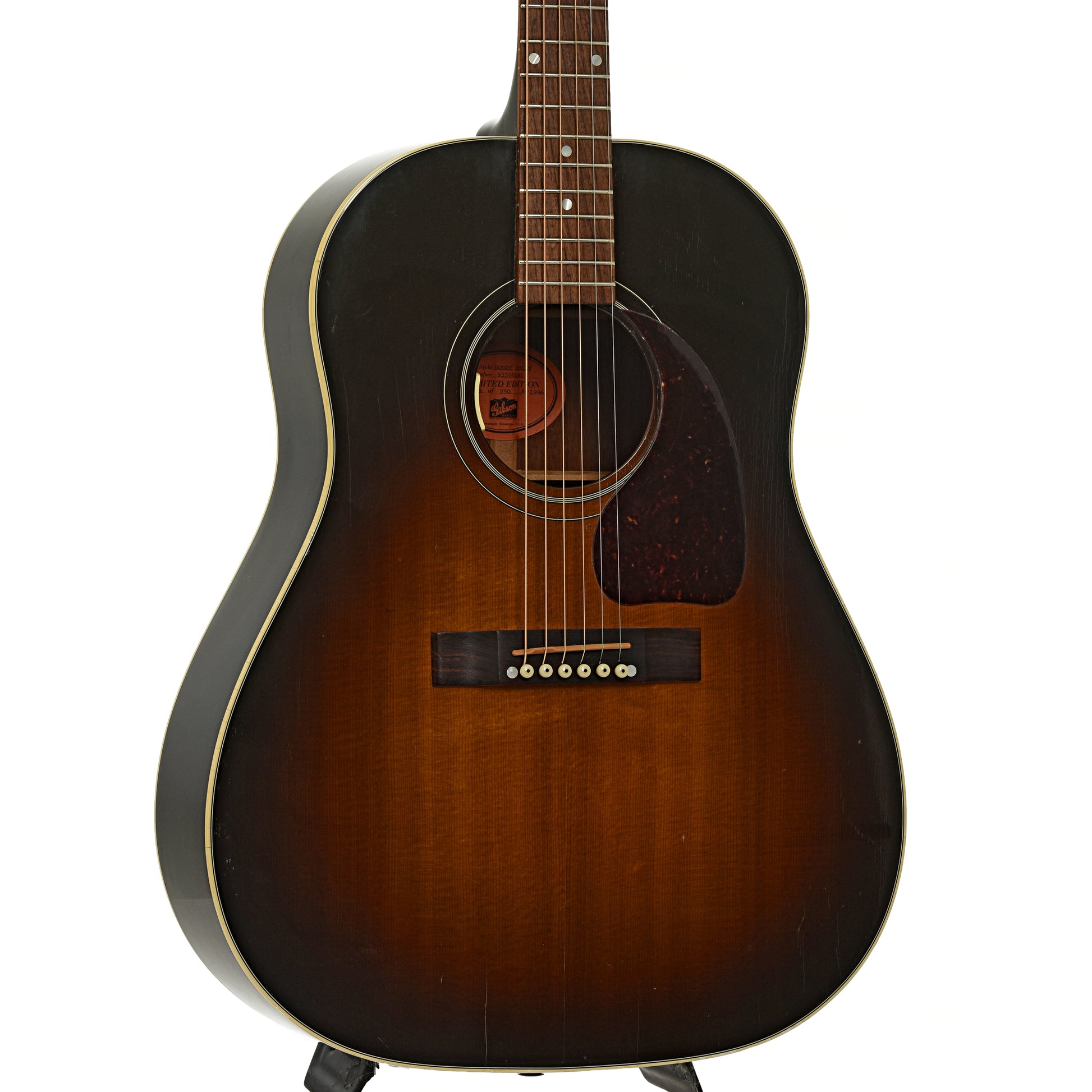 Front and side of Gibson Buddy Holly J-45 Acoustic Guitar