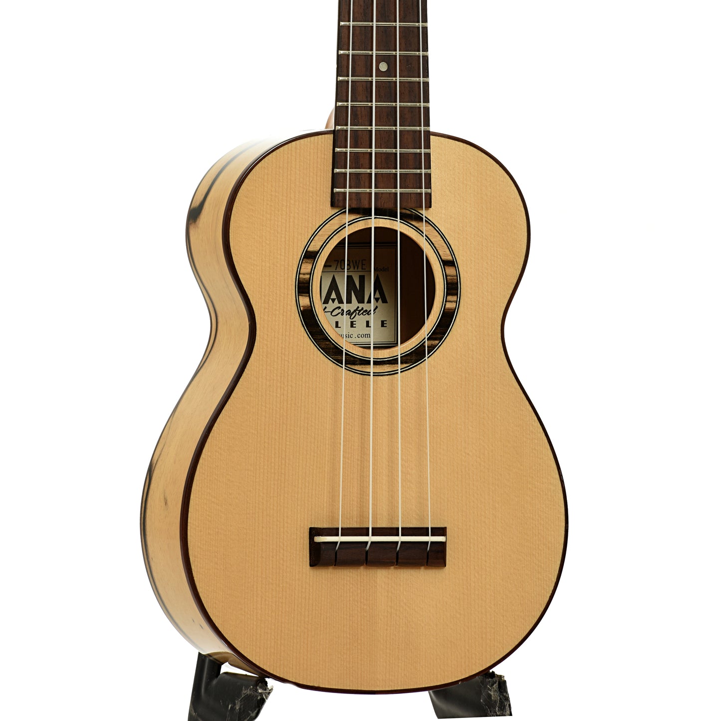 Front and sisde of Ohana SK-70BWE Soprano Uke