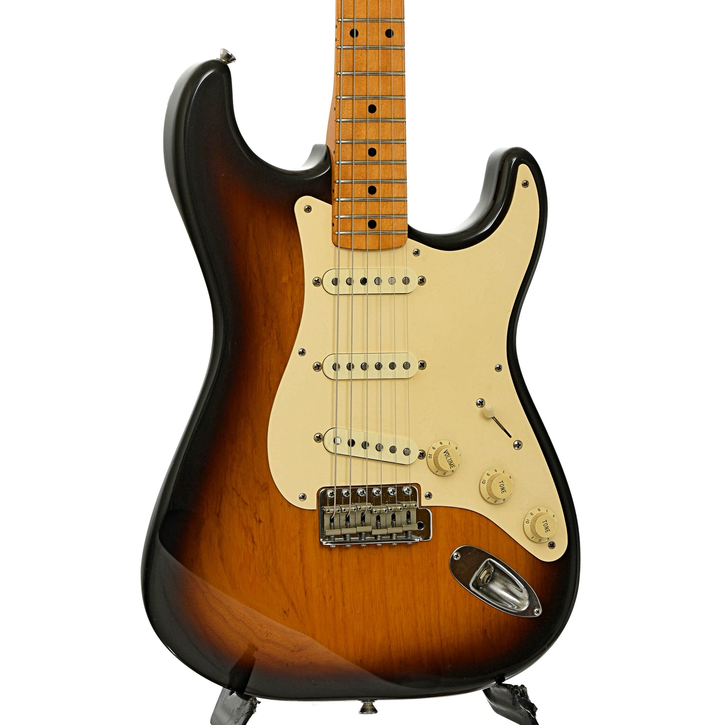 Front and side of Lentz S-Style Electric Guitar