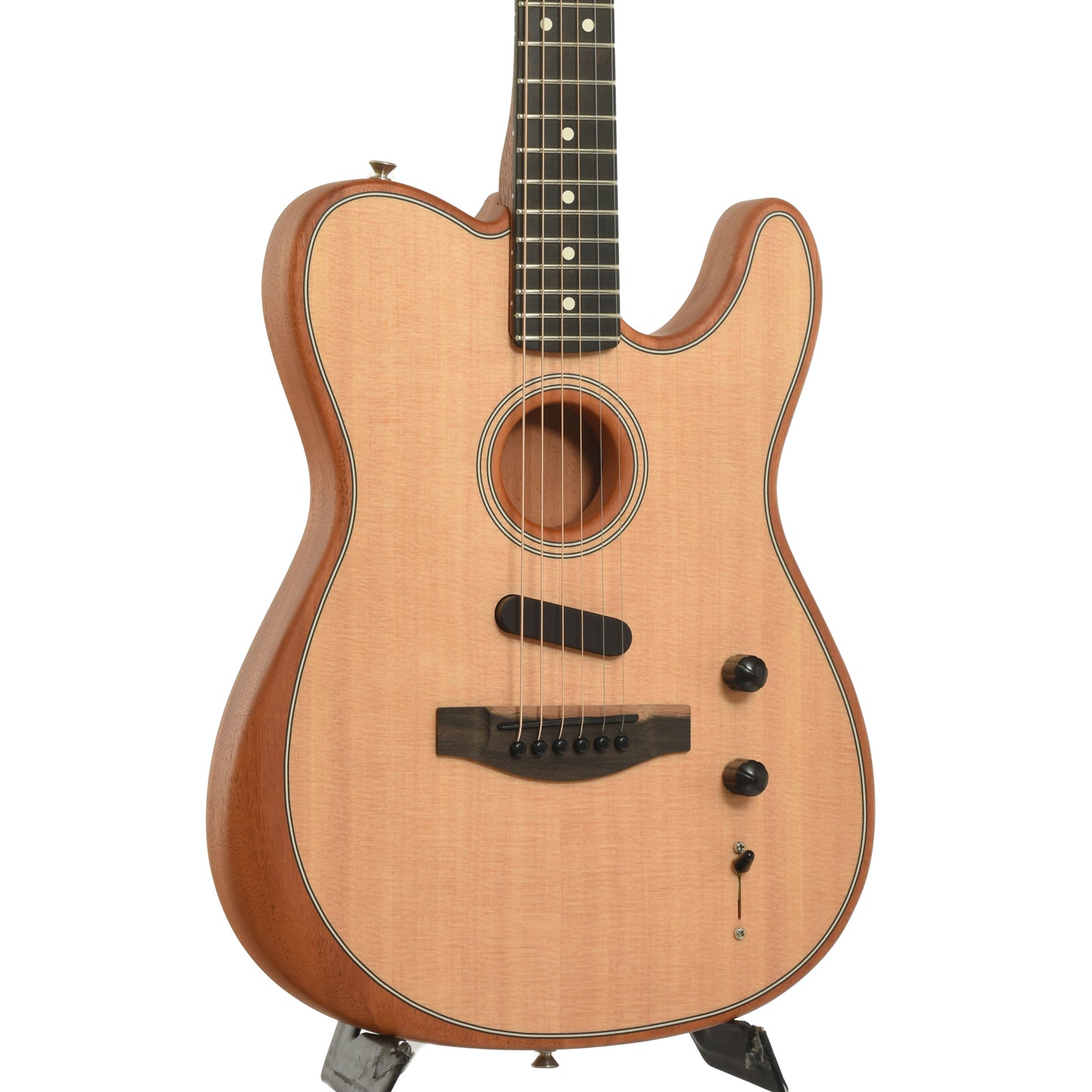 Front and side of Fender Acoustasonic Telecaster Acoustic-Electric Guitar