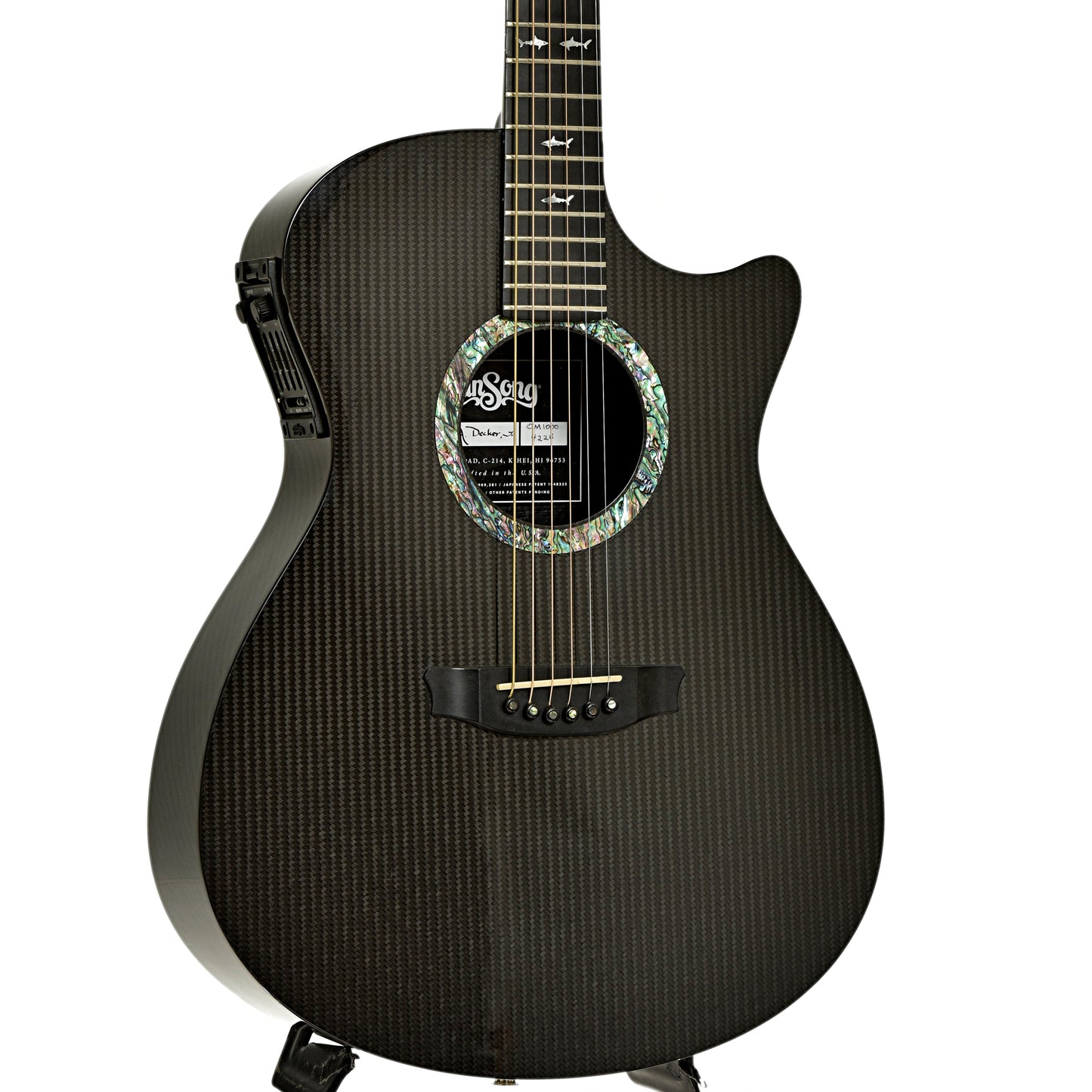 Front and side of Rainsong OM-1000 Acoustic-Electric Guitar