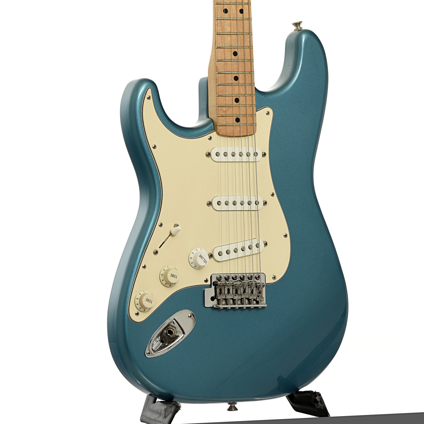Front and side of Fender Standard Stratocaster Electric Guitar 