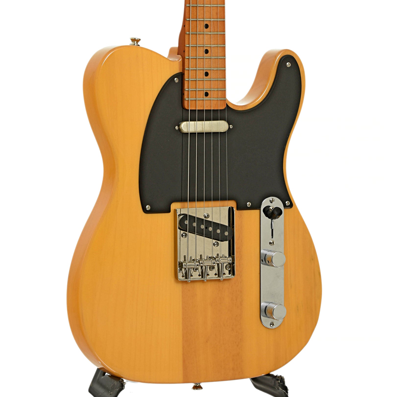 Front and side of Squier Classic Vibe 50 Telecaster Electric Guitar 